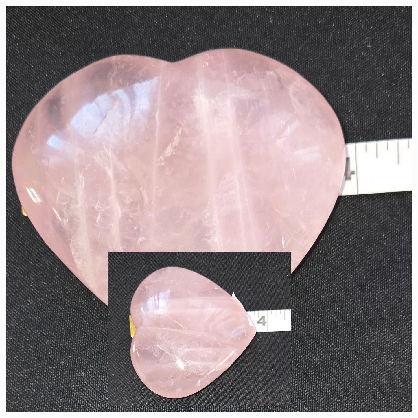 4" Rose Quartz Heart