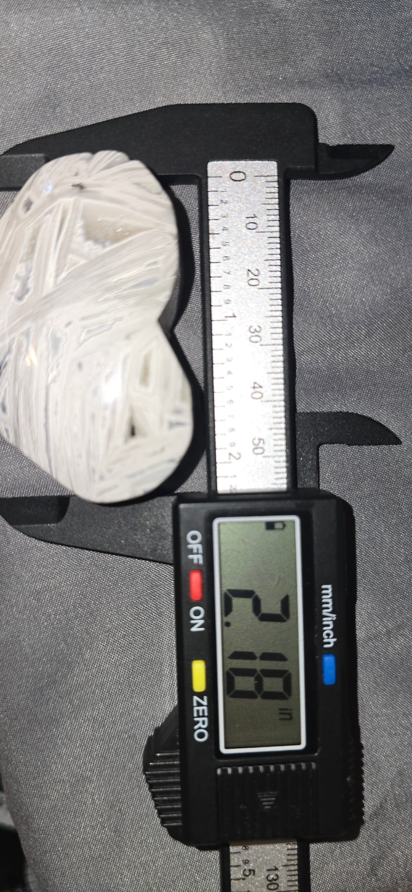 White Mexican Crazy Lace Heart