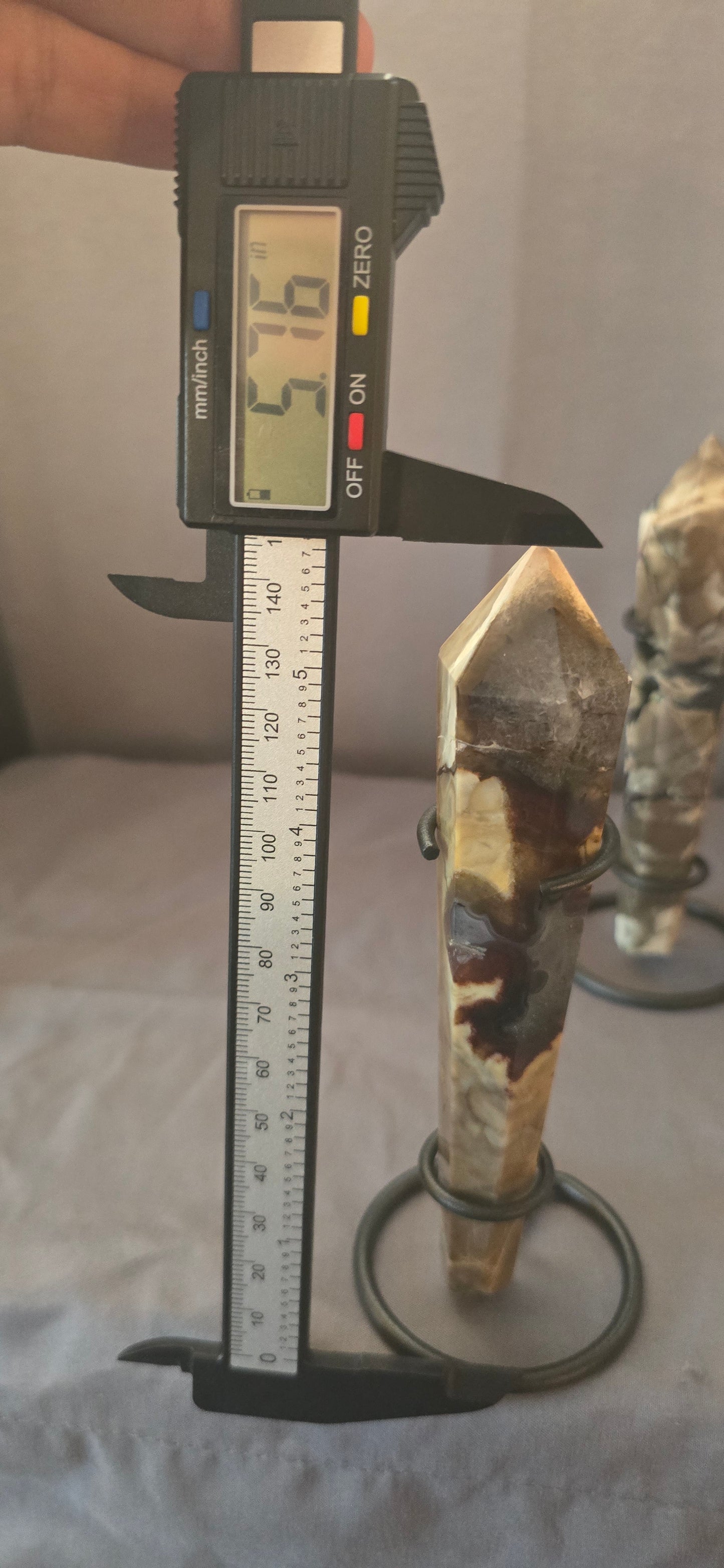 Volcanic Agate Wand & Stand