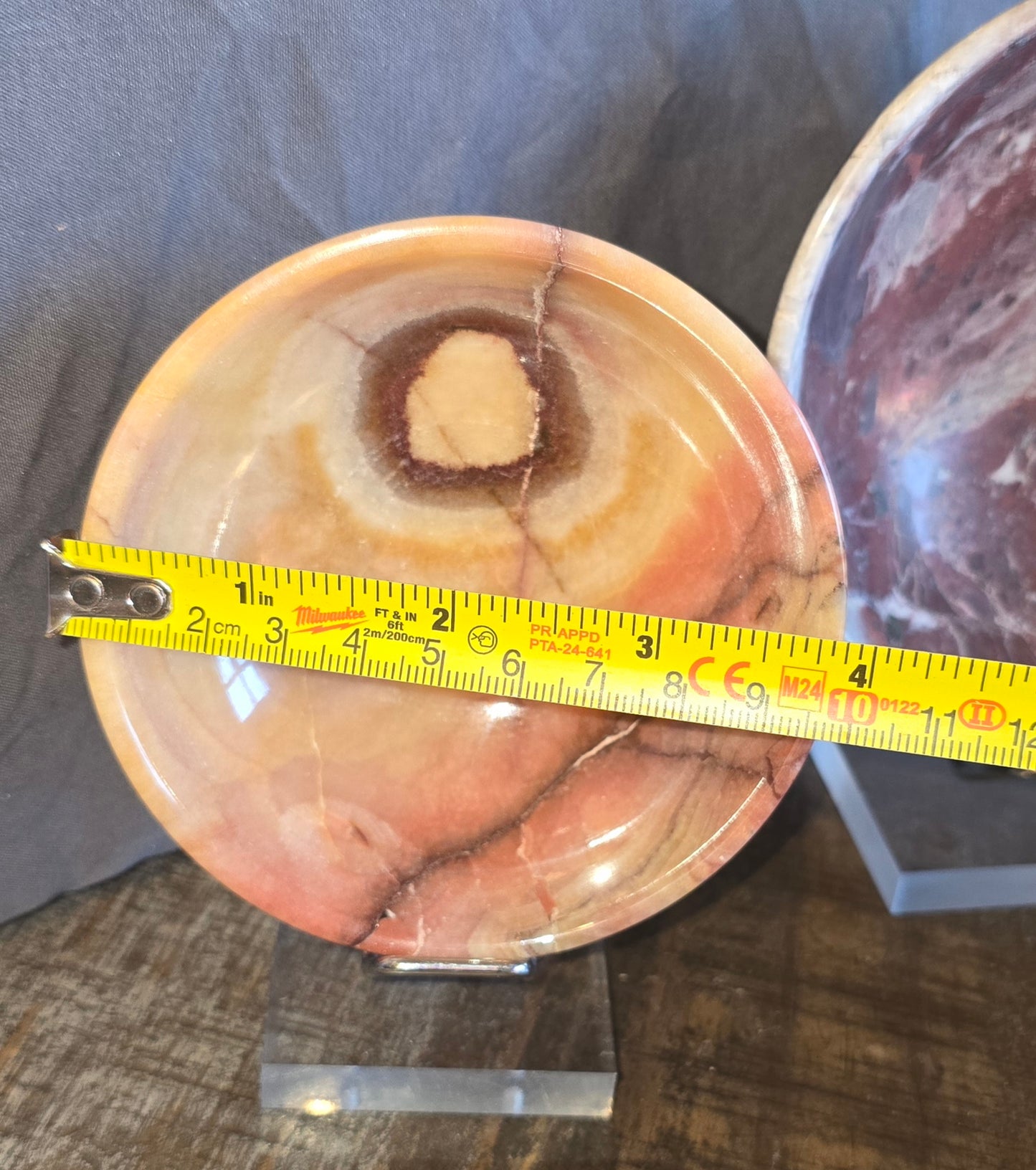 S0282 Peach Calcite Bowl
