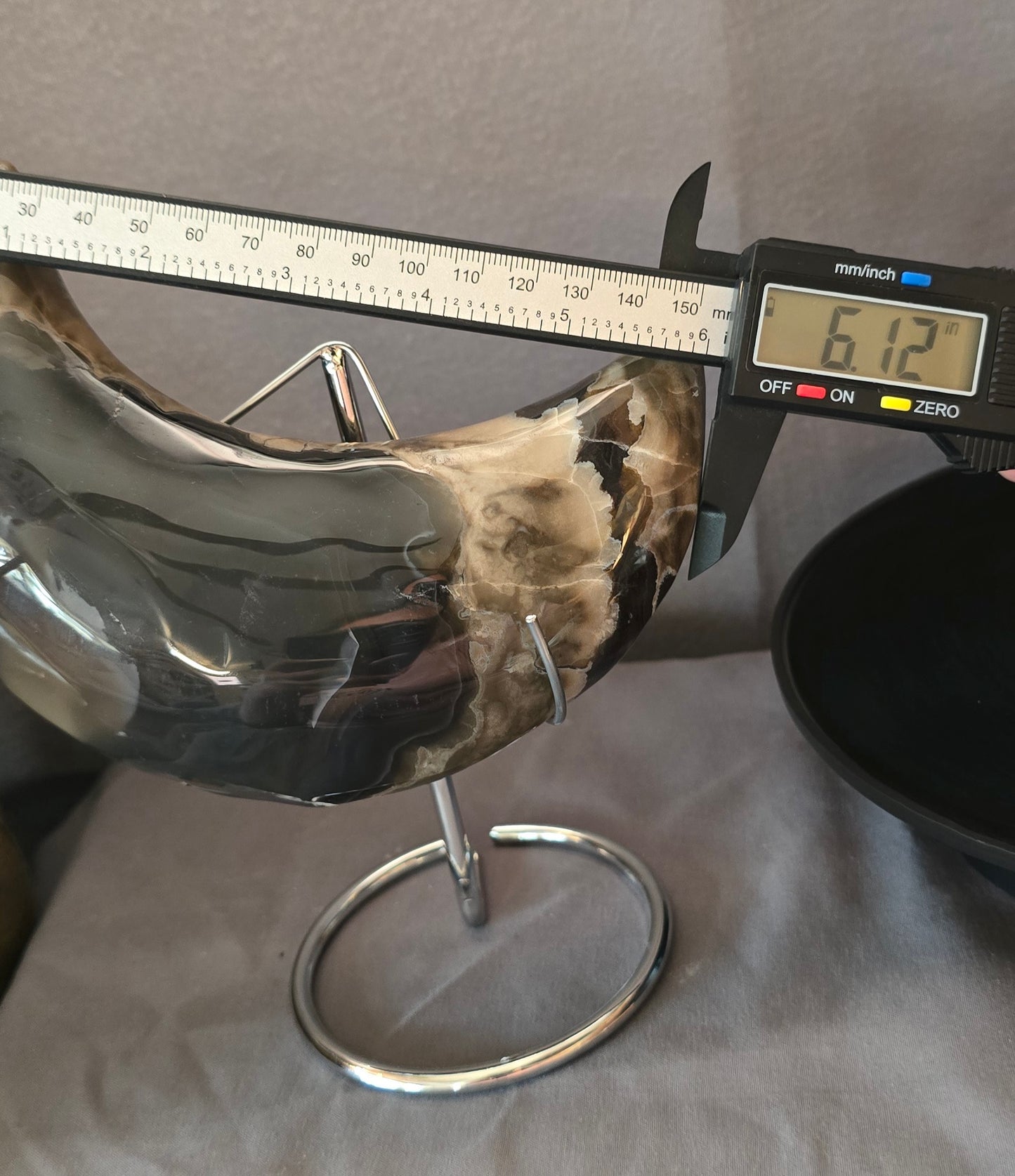 Volcanic Agate Moon & Stand