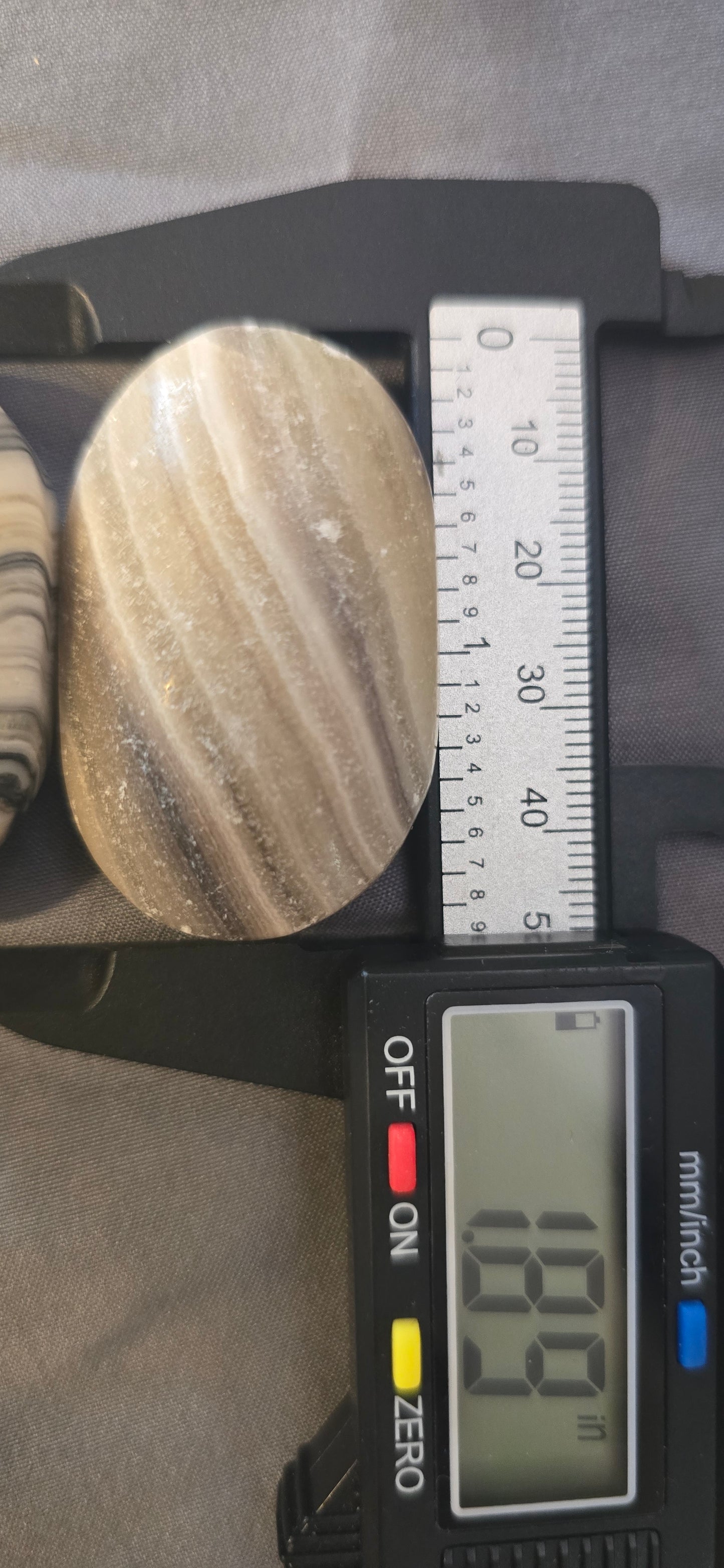 Zebra Calcite Palm Stone