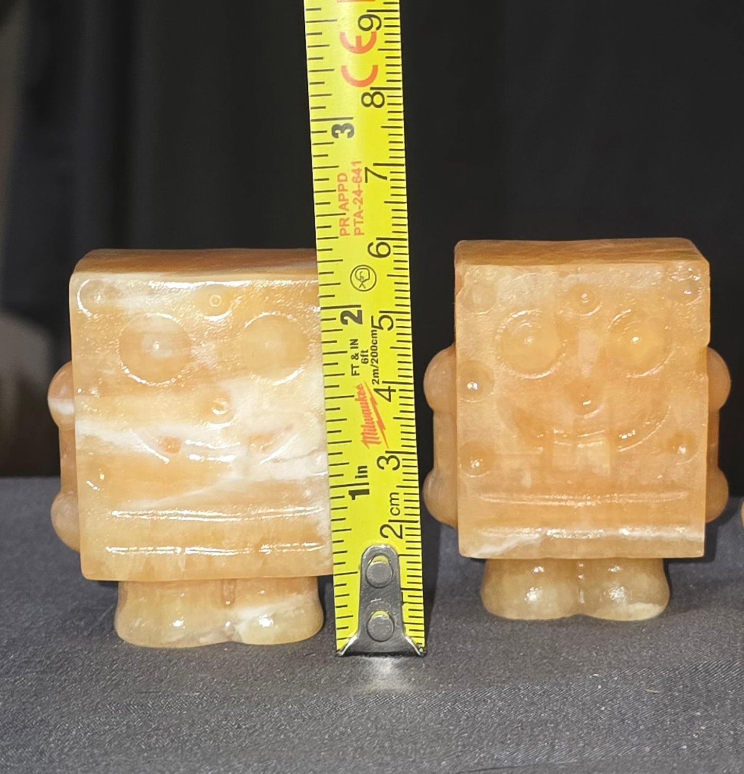 S0454 Honey Calcite Sponge Bob