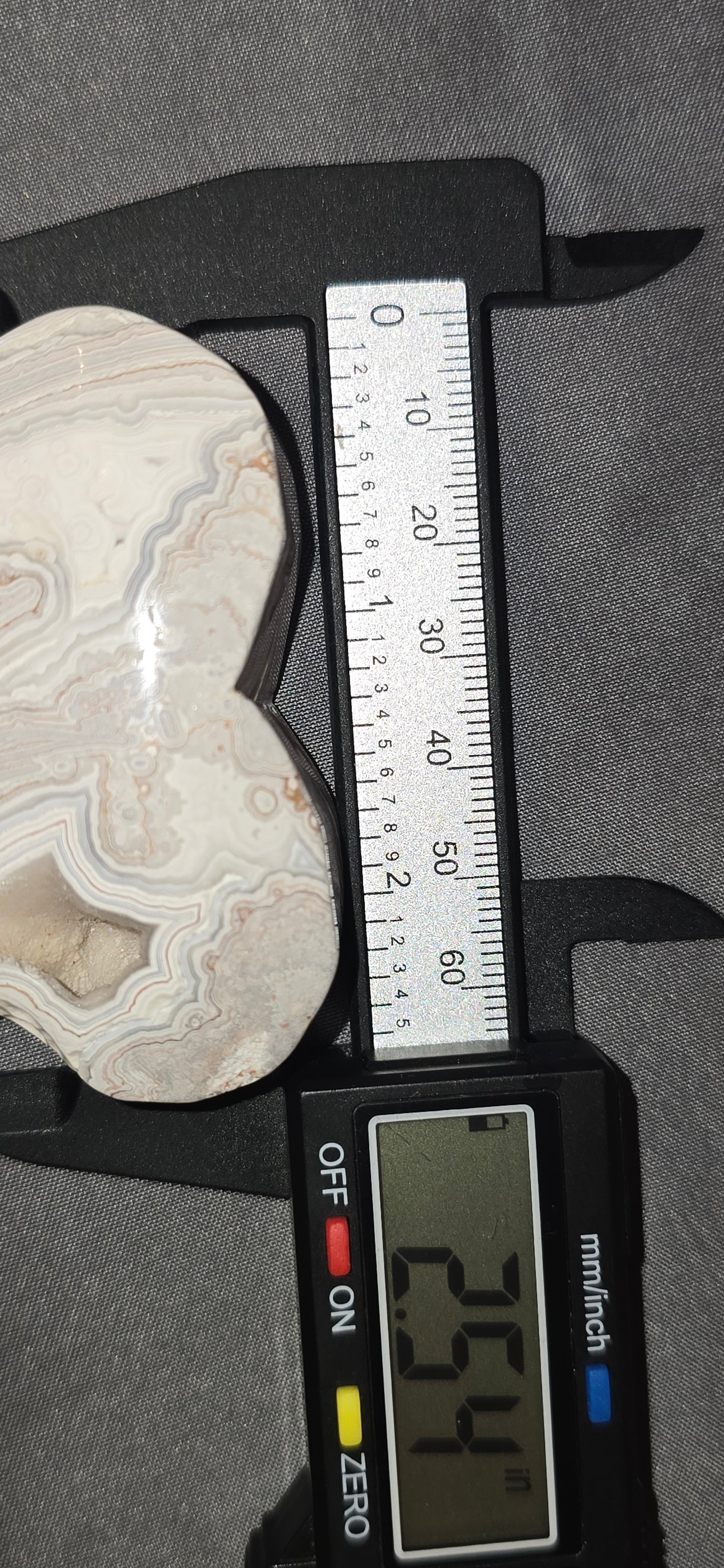 White Mexican Crazy Lace Heart