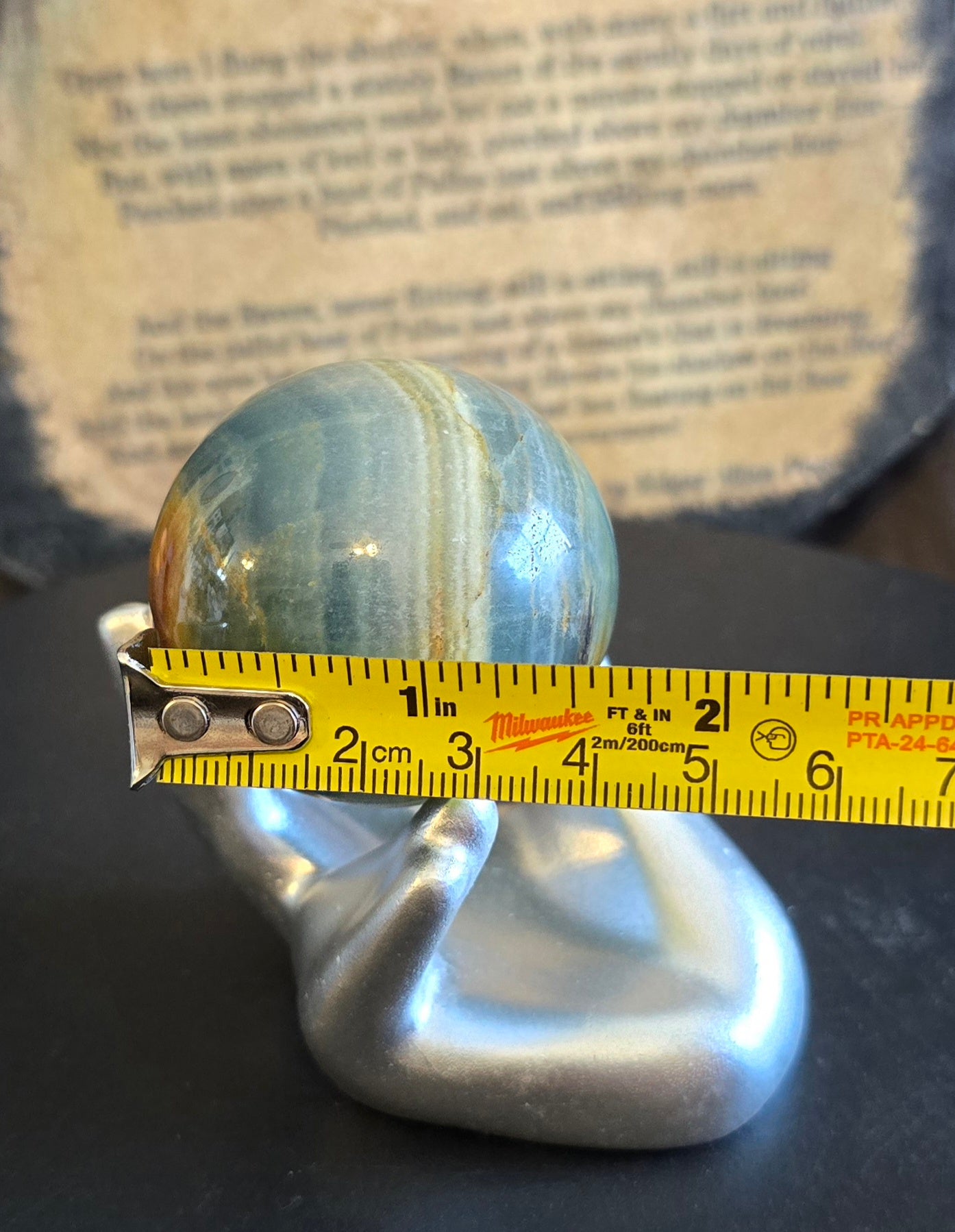 S0204 Blue Onyx Sphere