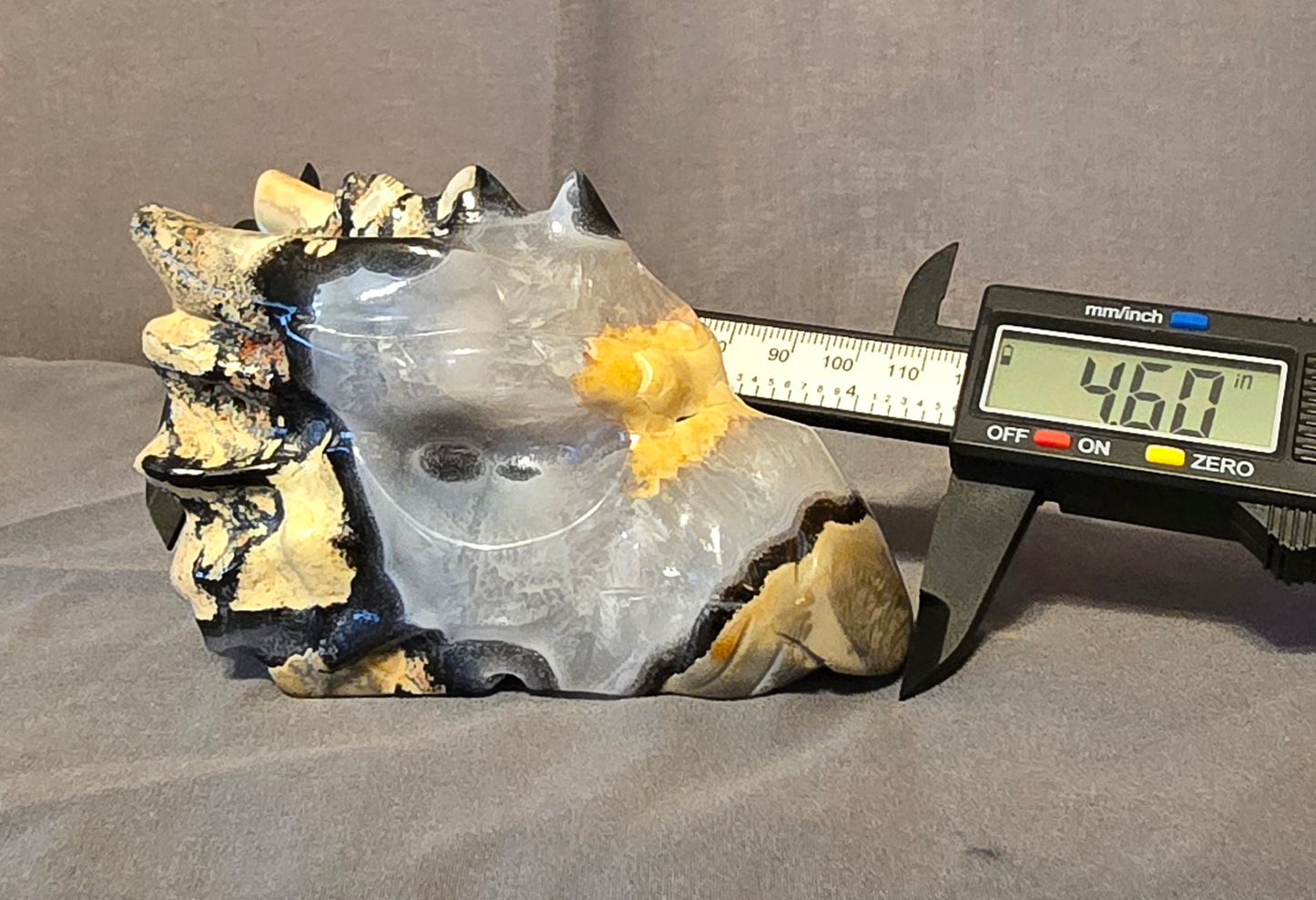 Volcanic Agate Dragon Head