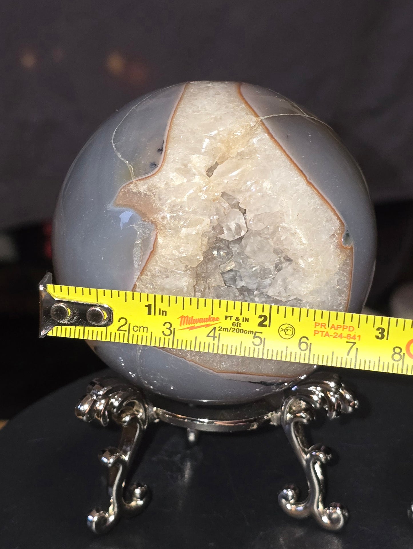 S0398 Druzy Agate Sphere