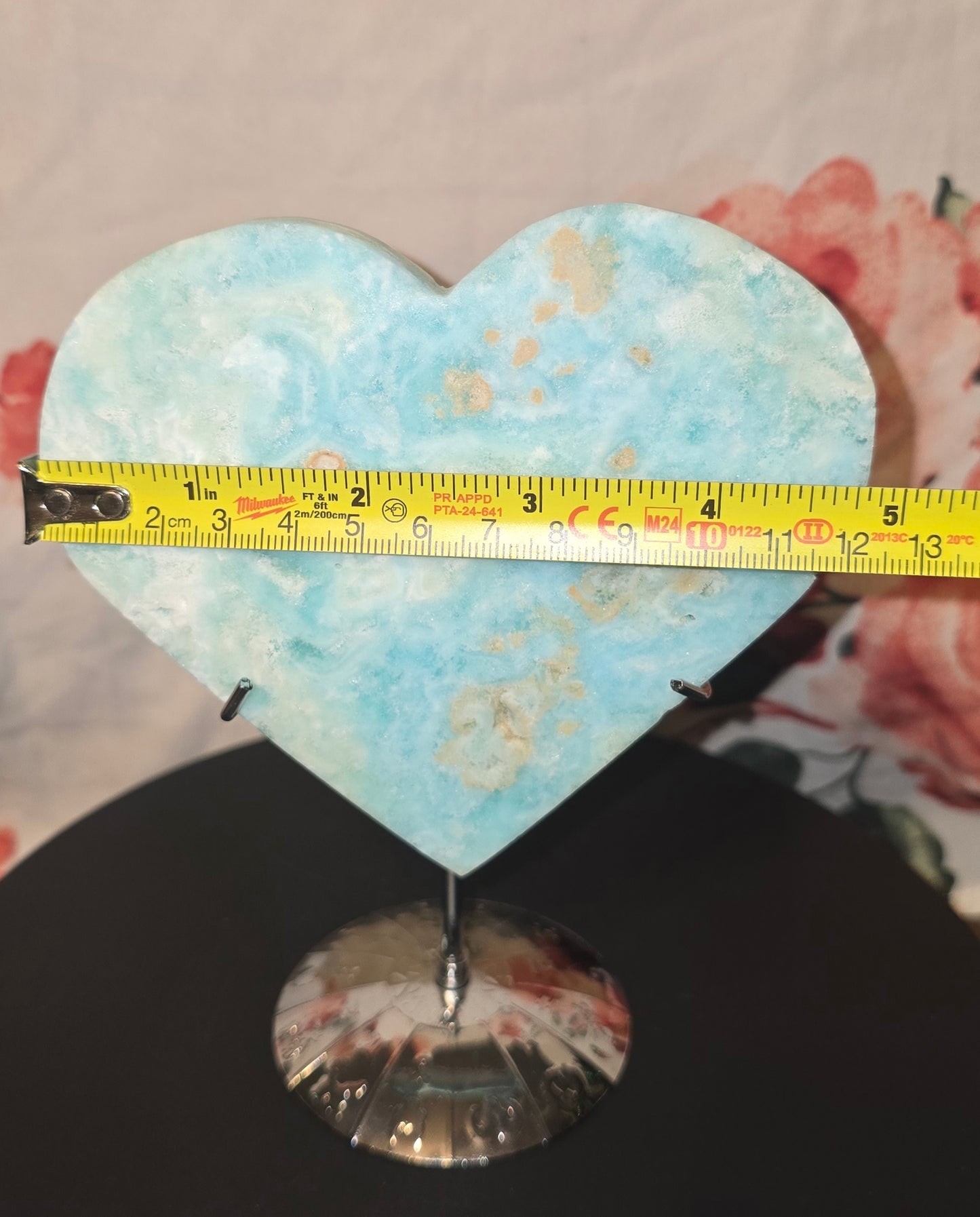 S0087 Hemimorphite Heart & Stand
