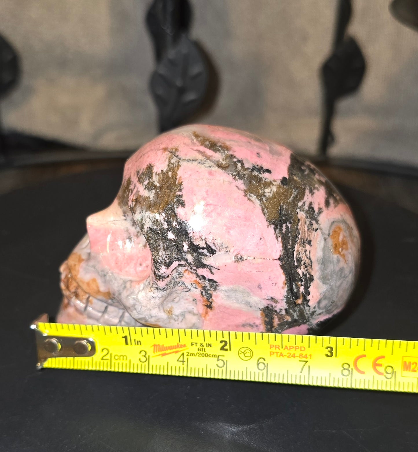 S0055 Rhodonite Skull