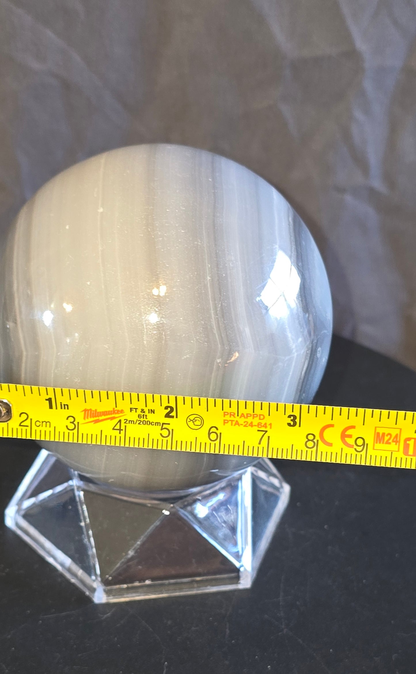 S0275 Black Banded Onyx Sphere