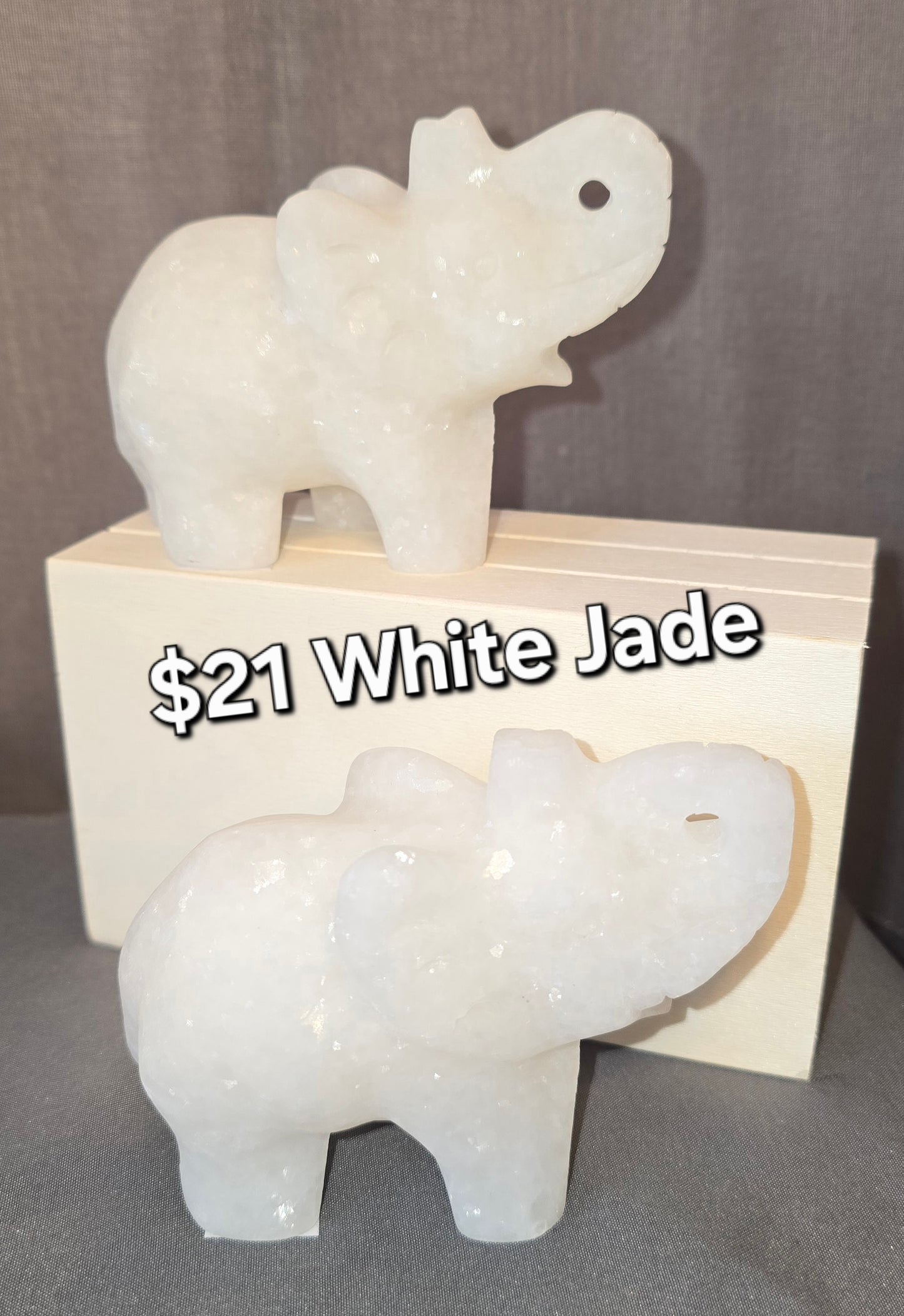 White Jade Elephant