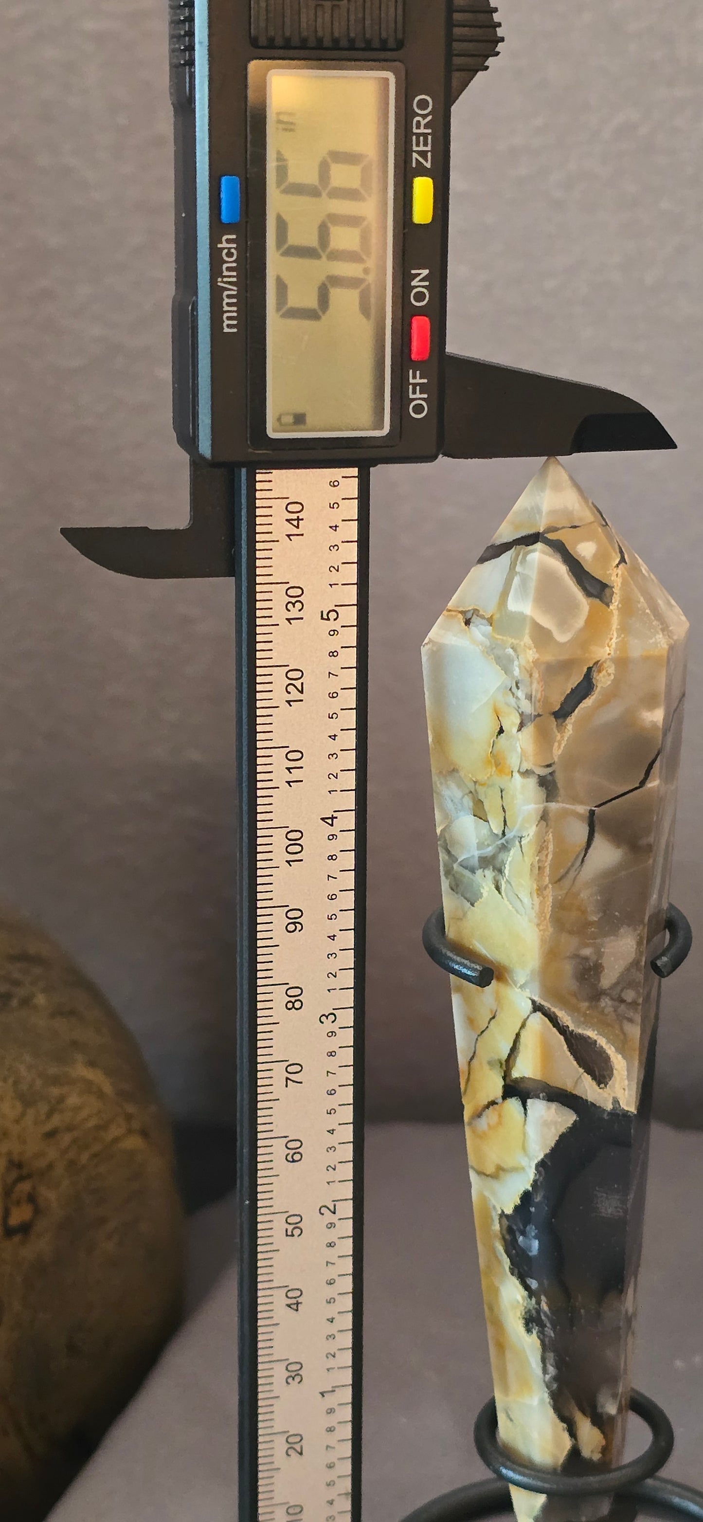 Volcanic Agate Wand & Stand