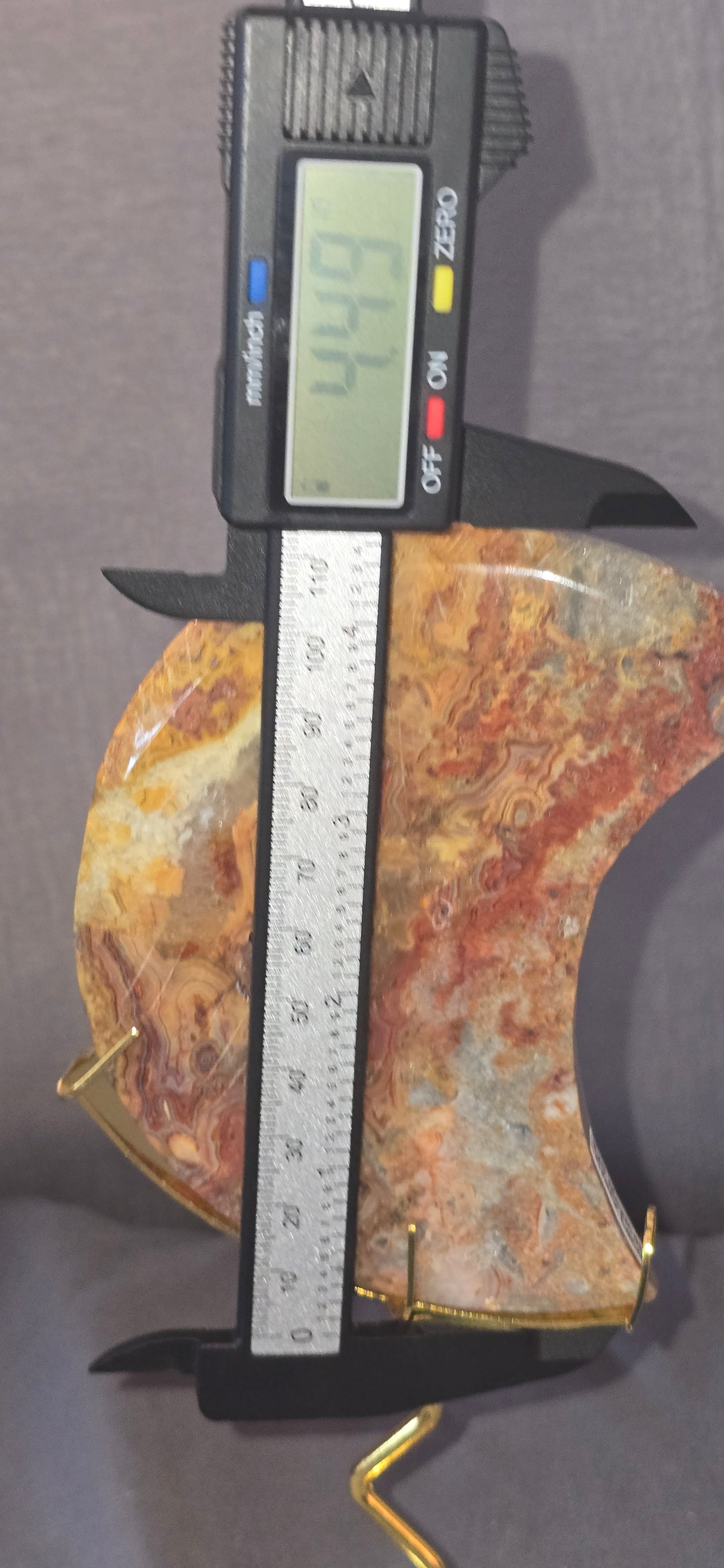 Mexican Crazy Lace Moon & Stand