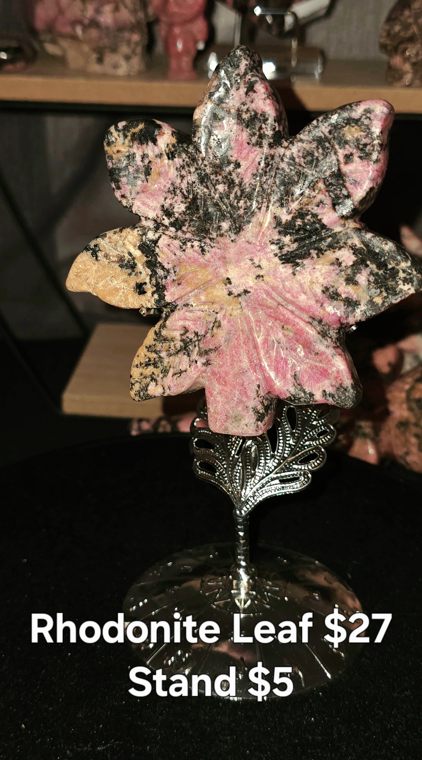 Rhodonite Leaf