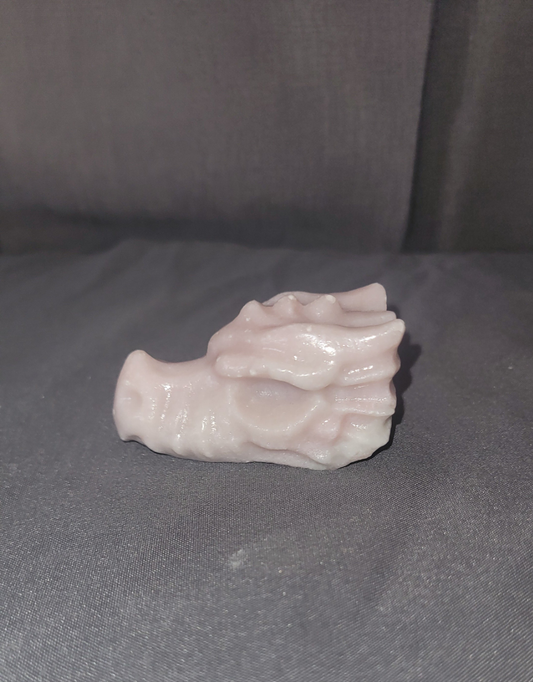 Pink Opal Dragon Skull