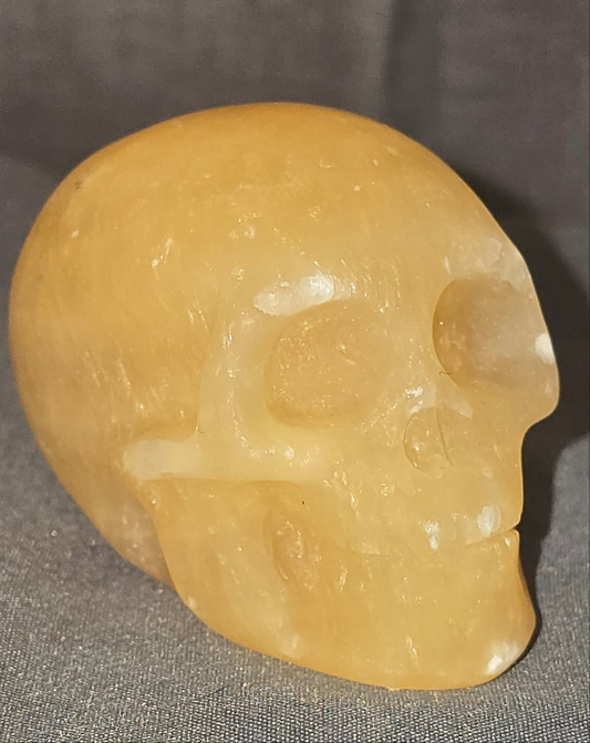 Honey  Calcite Skull