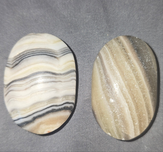 Zebra Calcite Palm Stone