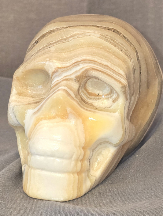 Zebra Calcite Skull