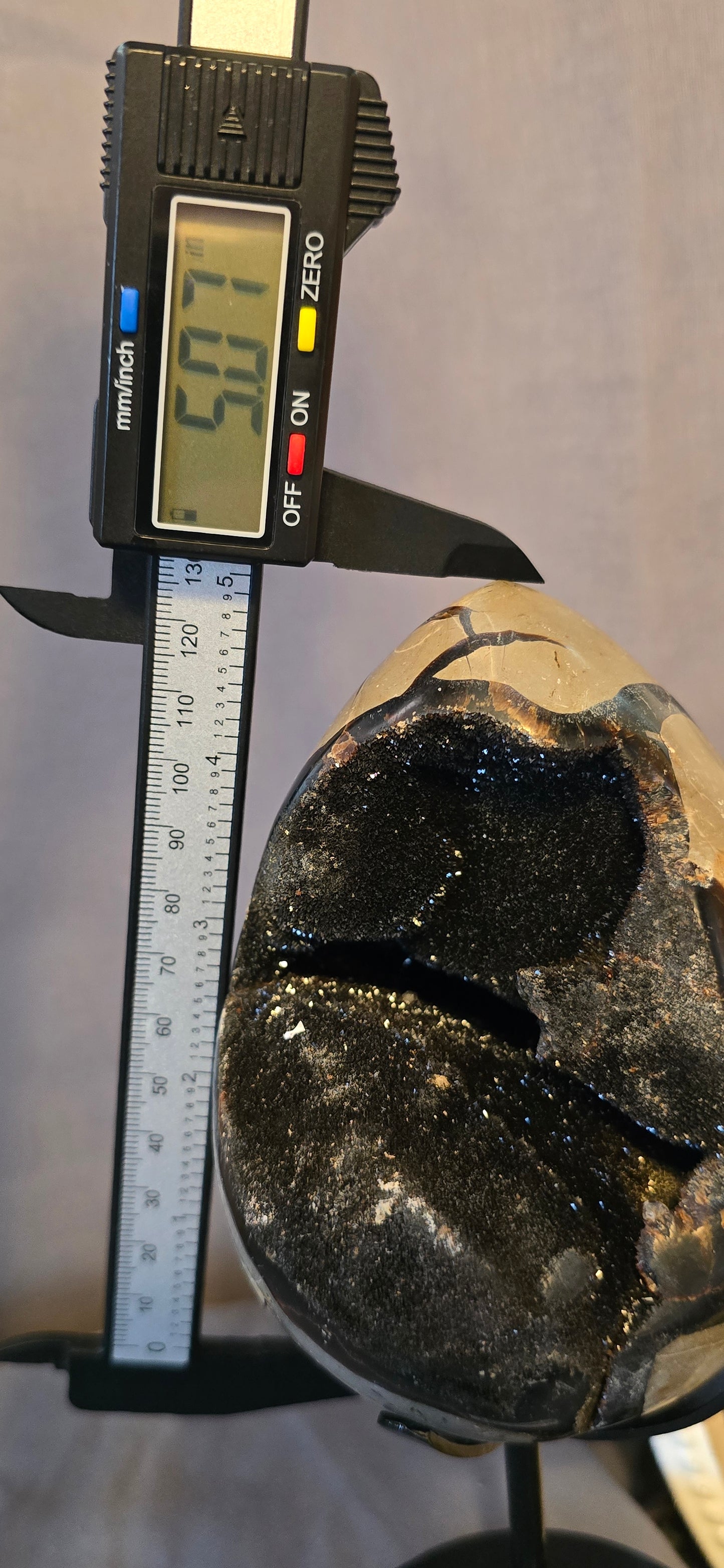 Septarian Geode Egg & Stand