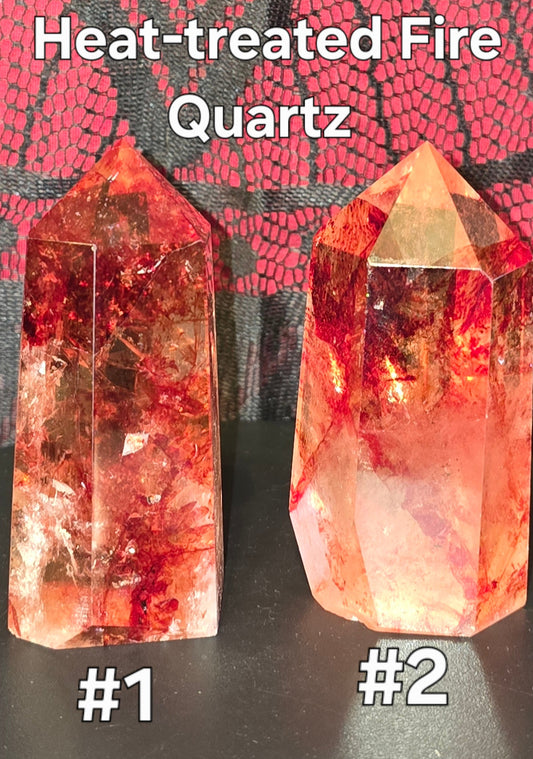 S0043 Madagascar Heat-treated Fire Quartz Tower
