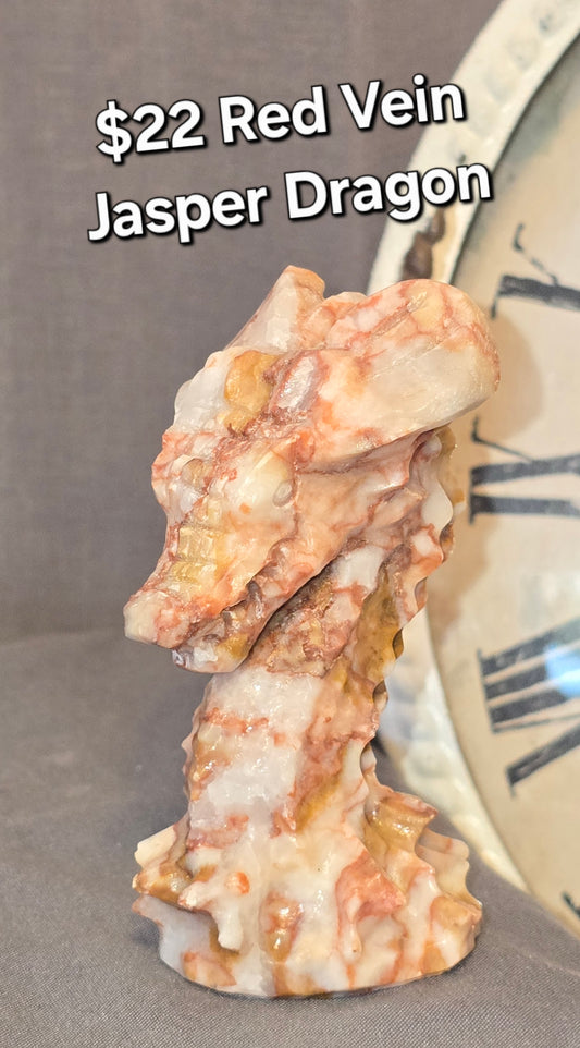 Red Vein Jasper Dragon Head