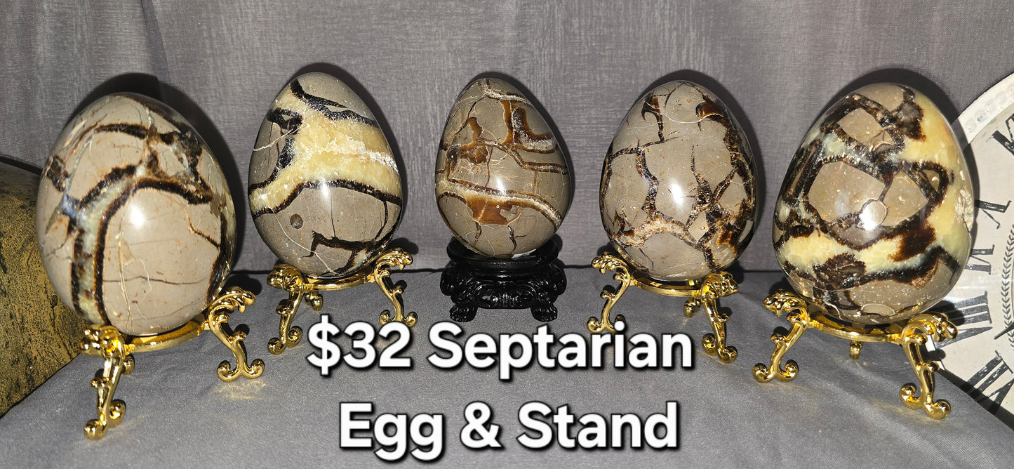 Septarian Egg & Stand