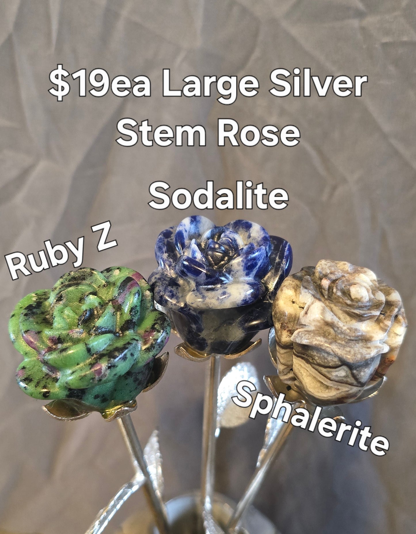 S0313 Large Silver Stem Rose