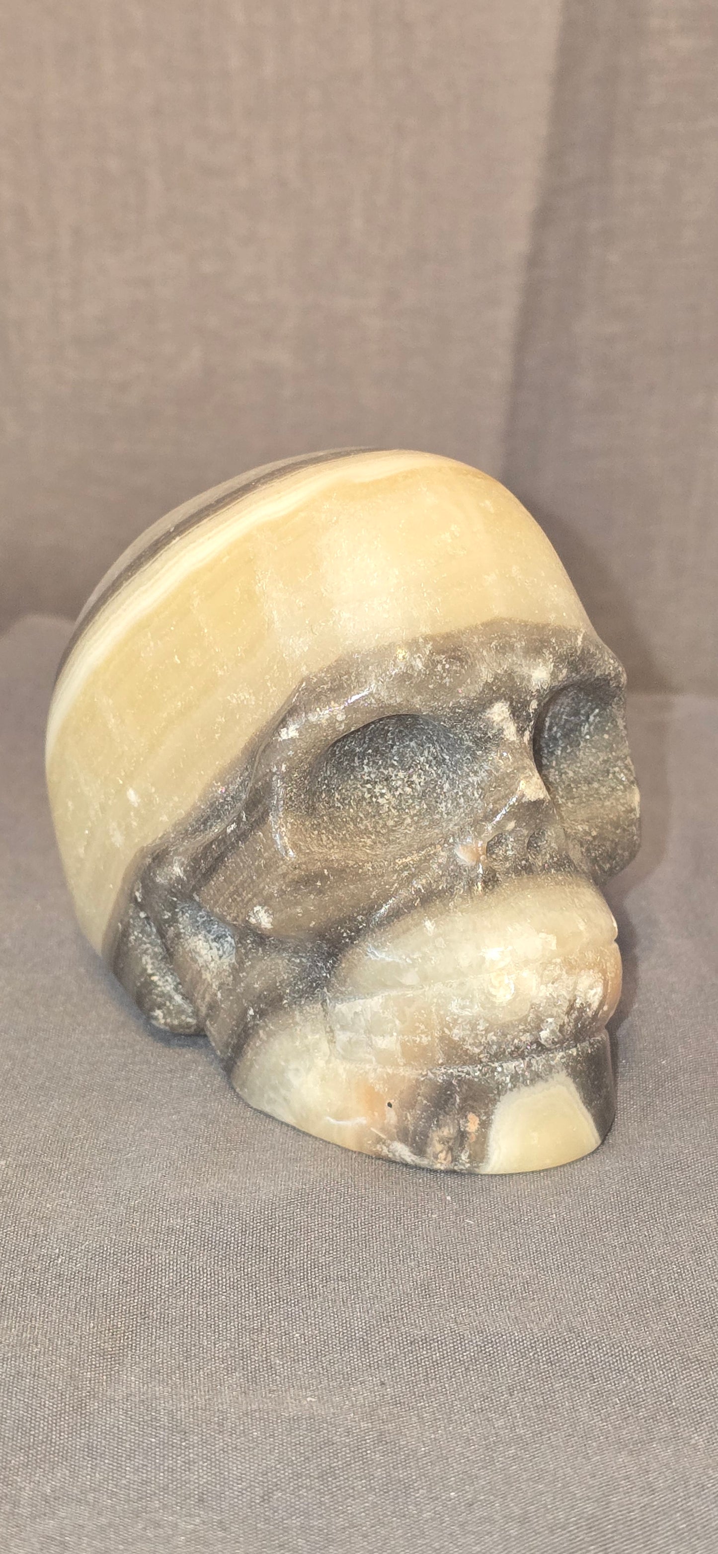 Zebra Calcite Skull