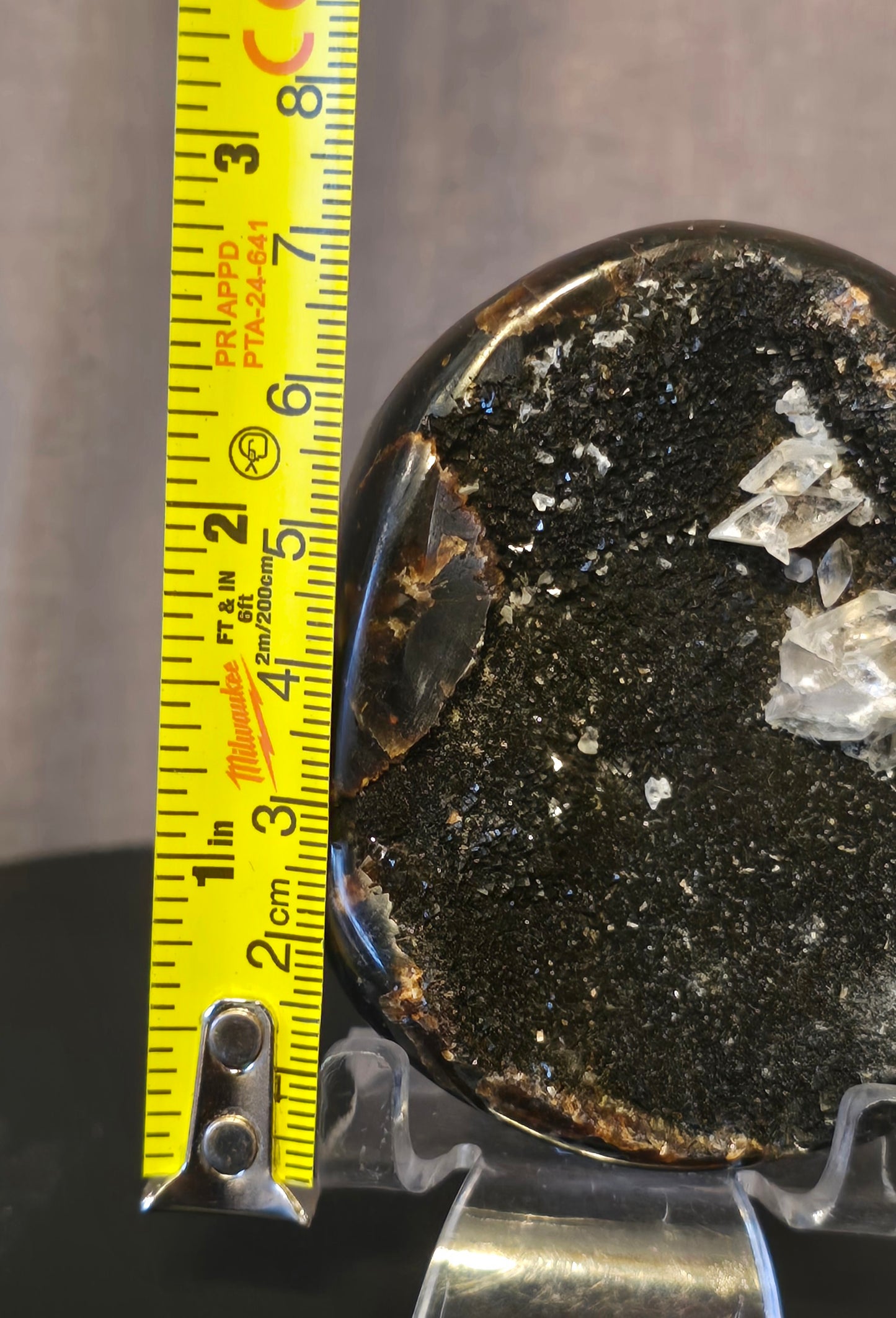 S0384 Druzy Septarian Geode with Calcite