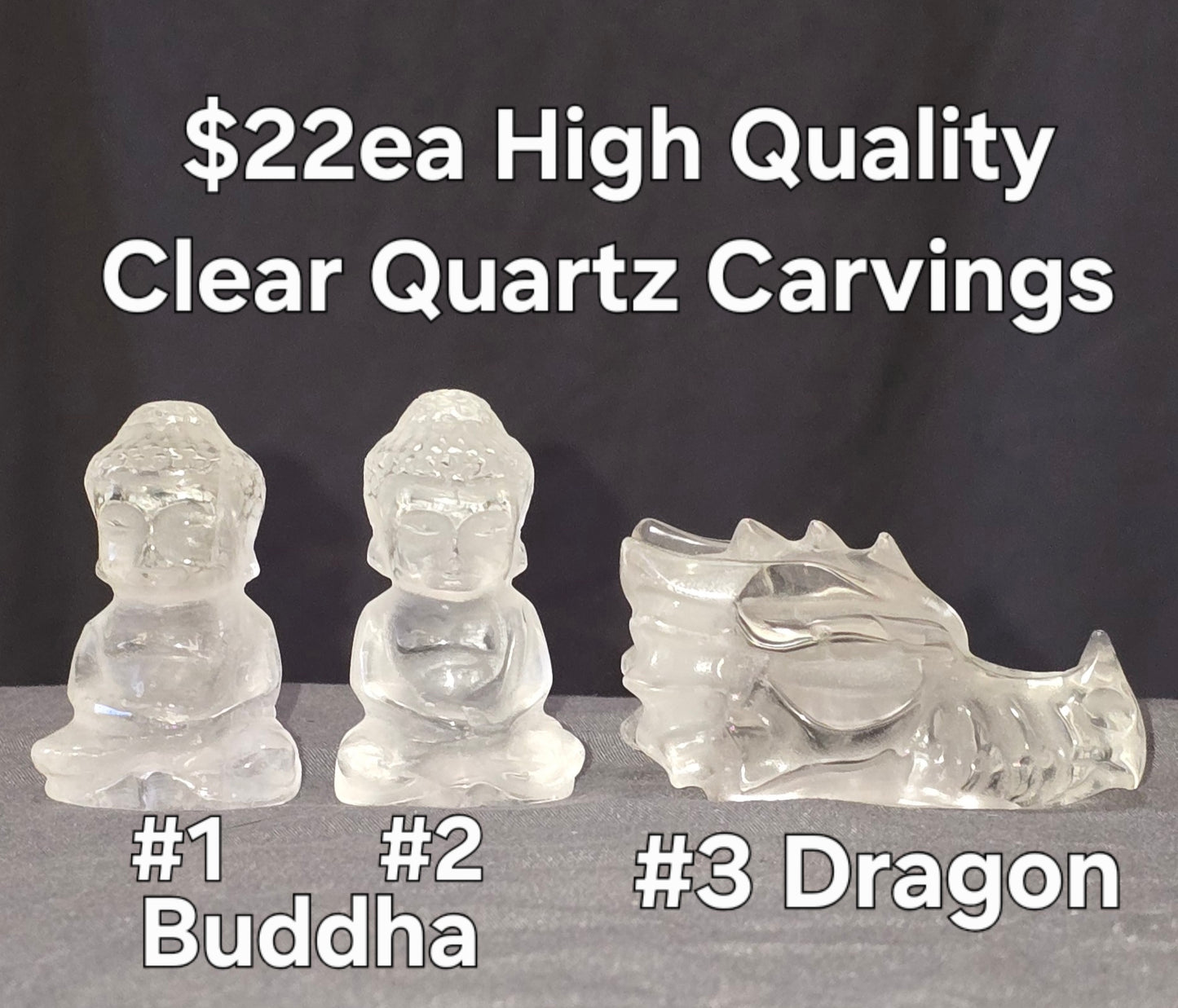 S0432 Clear Quart Carvings