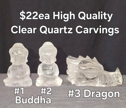 S0432 Clear Quart Carvings