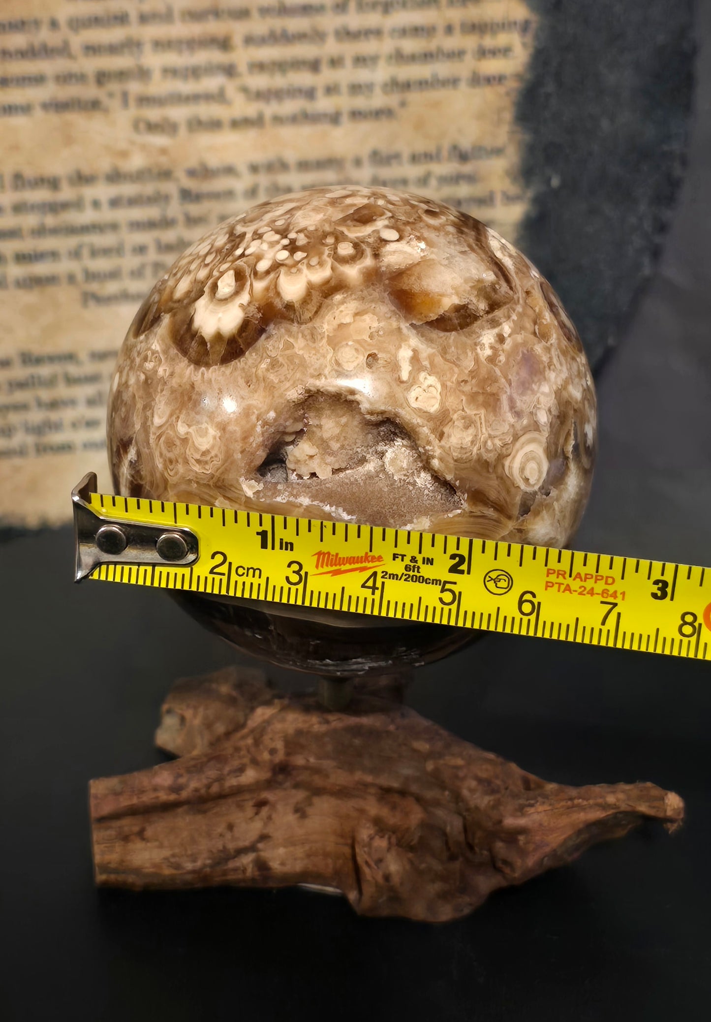 S0222 Chocolate Calcite Sphere