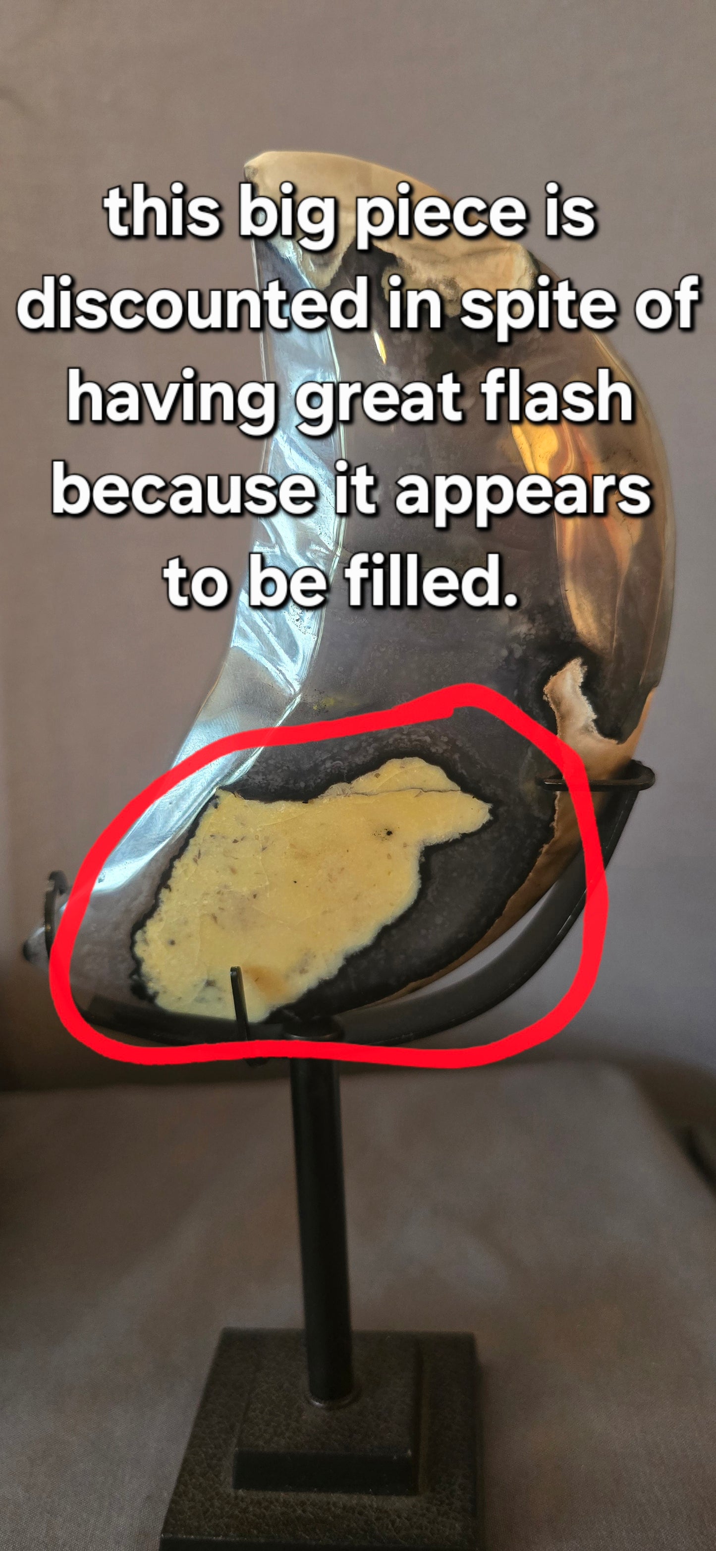 Volcanic Agate Moon & Stand