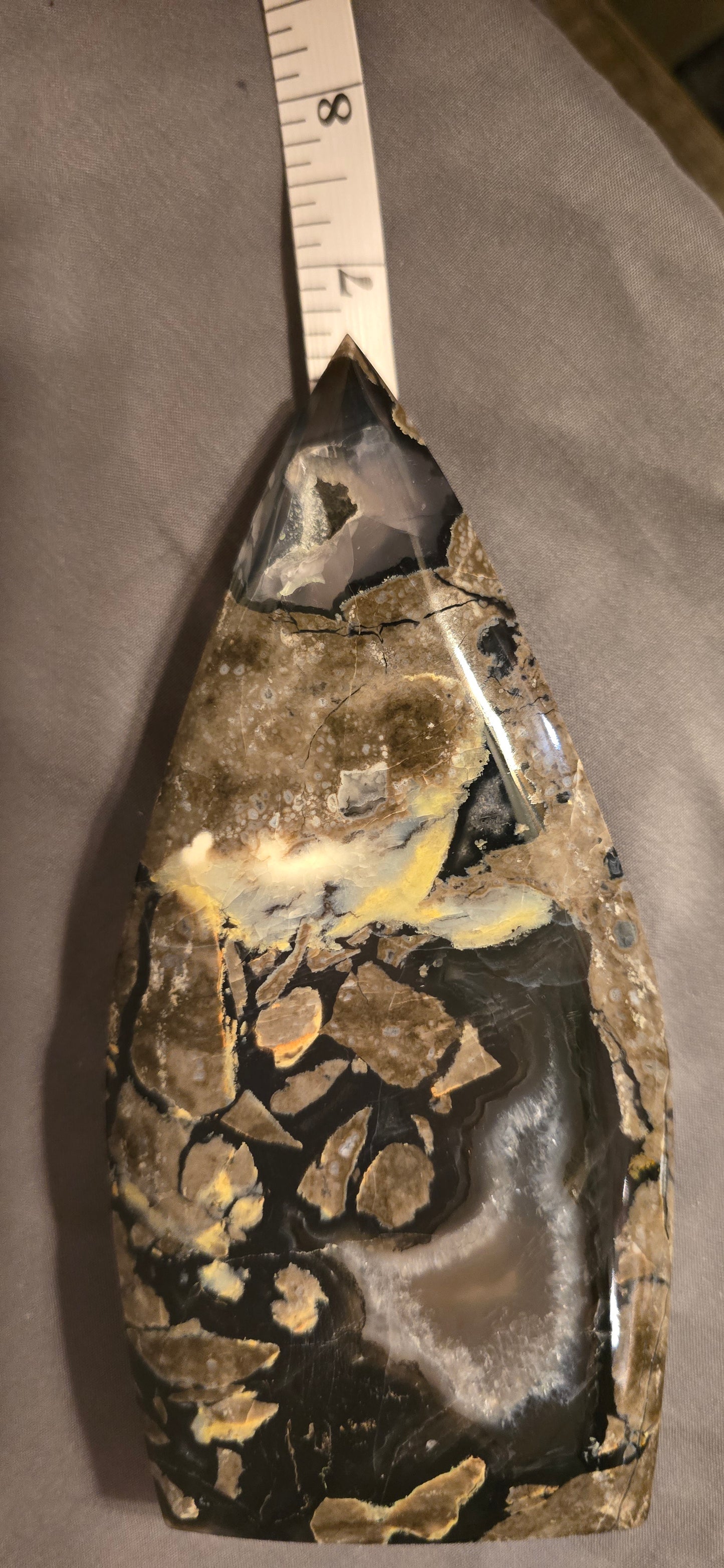 Volcanic Agate Teardrop Freeform