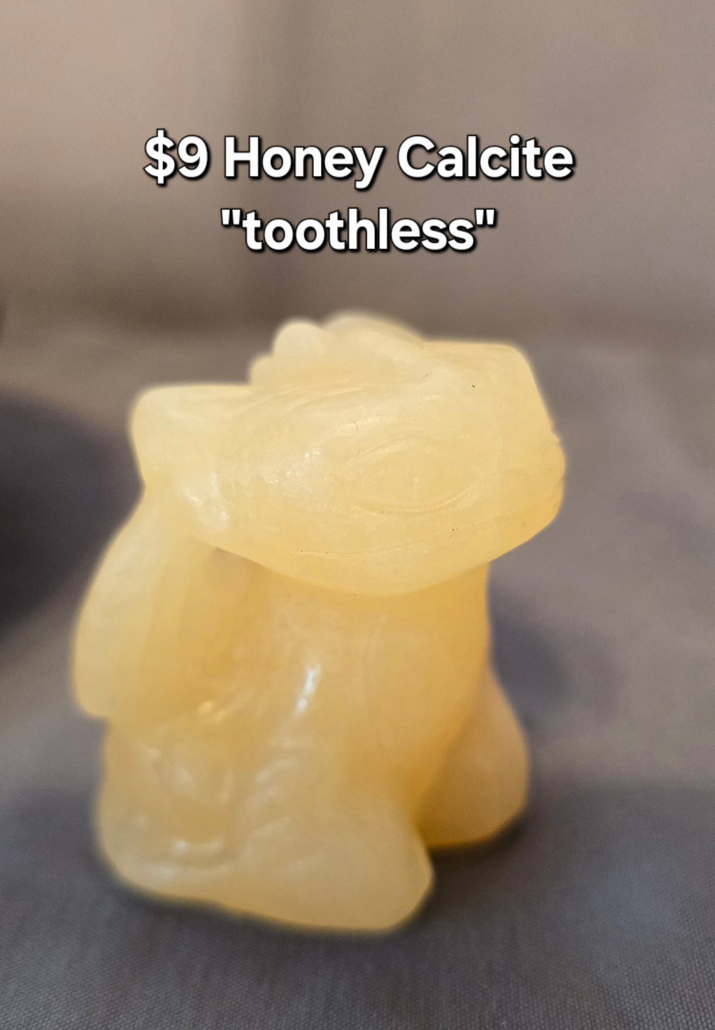 Honey Calcite "Toothless" Dragon