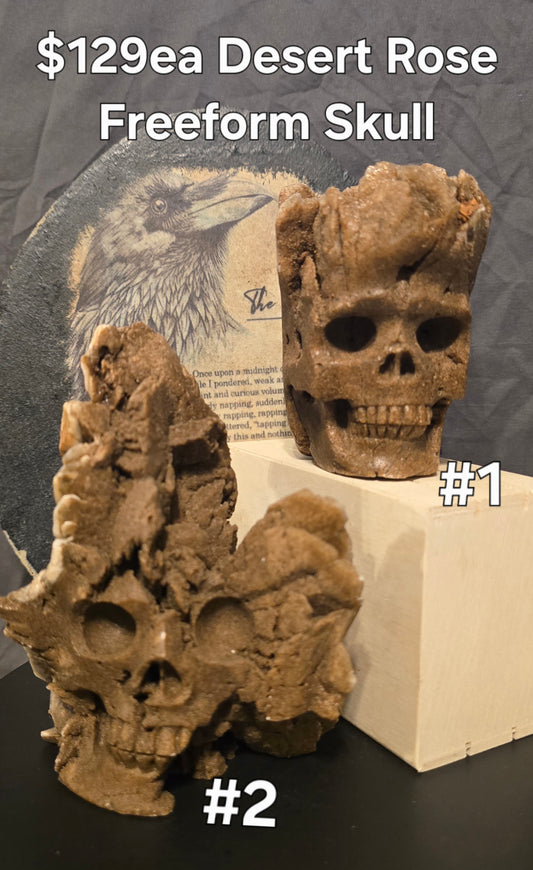 S0223 Desert Rose Freeform Skull