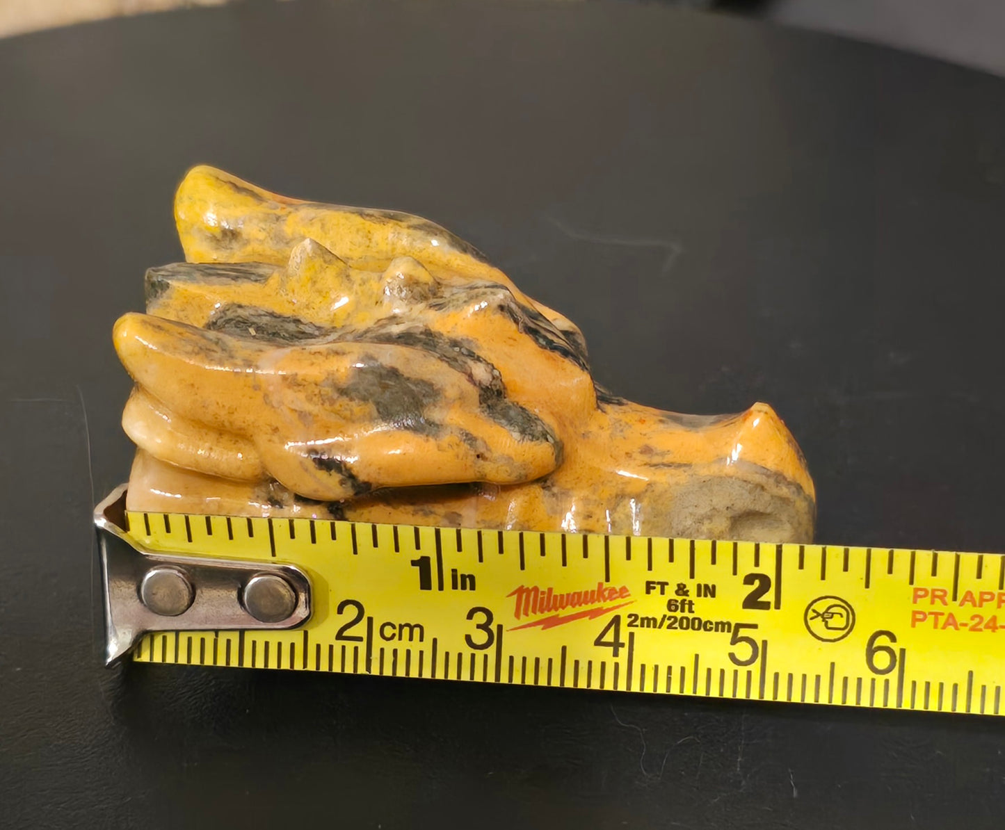 S0225 Tiger Skin Jasper Dragon Head