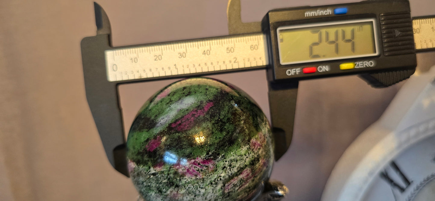 Ruby Zoisite Sphere