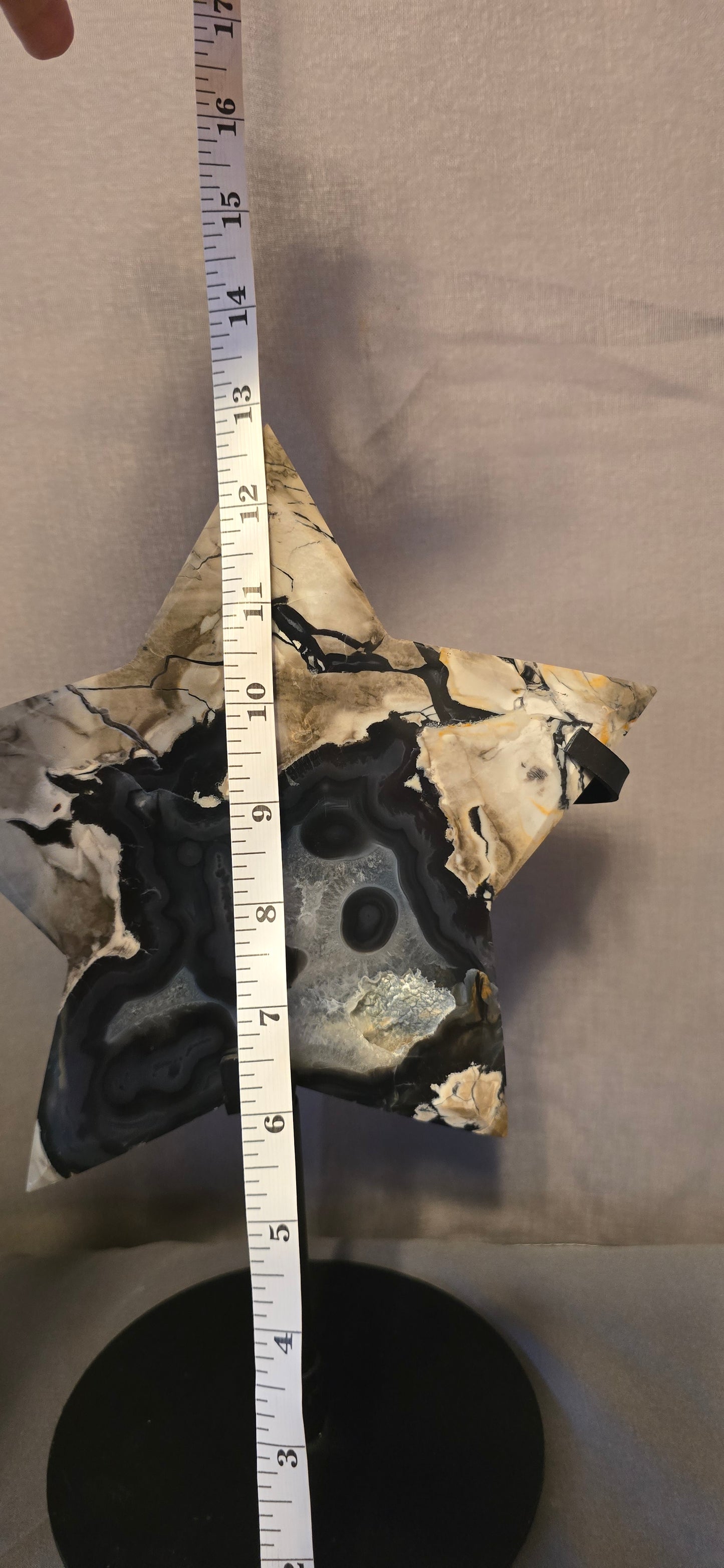 Volcanic Agate Star  & Stand