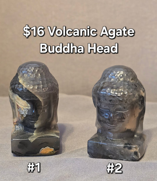 Volcanic Agate Buddha Head