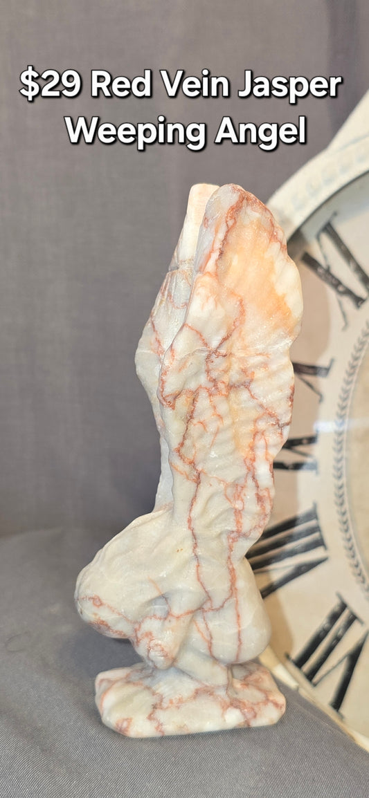 Red Vein Jasper Weeping Angel