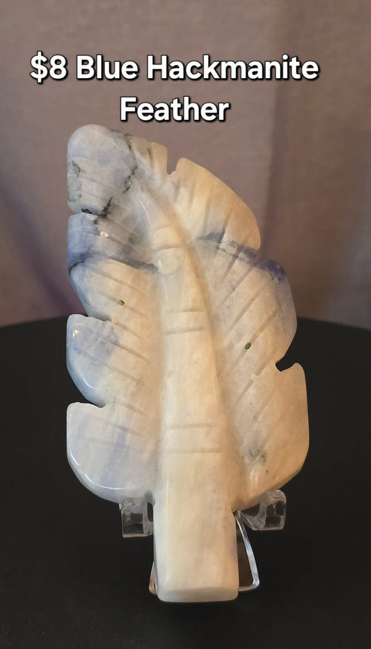 Blue Hackmanite Feather