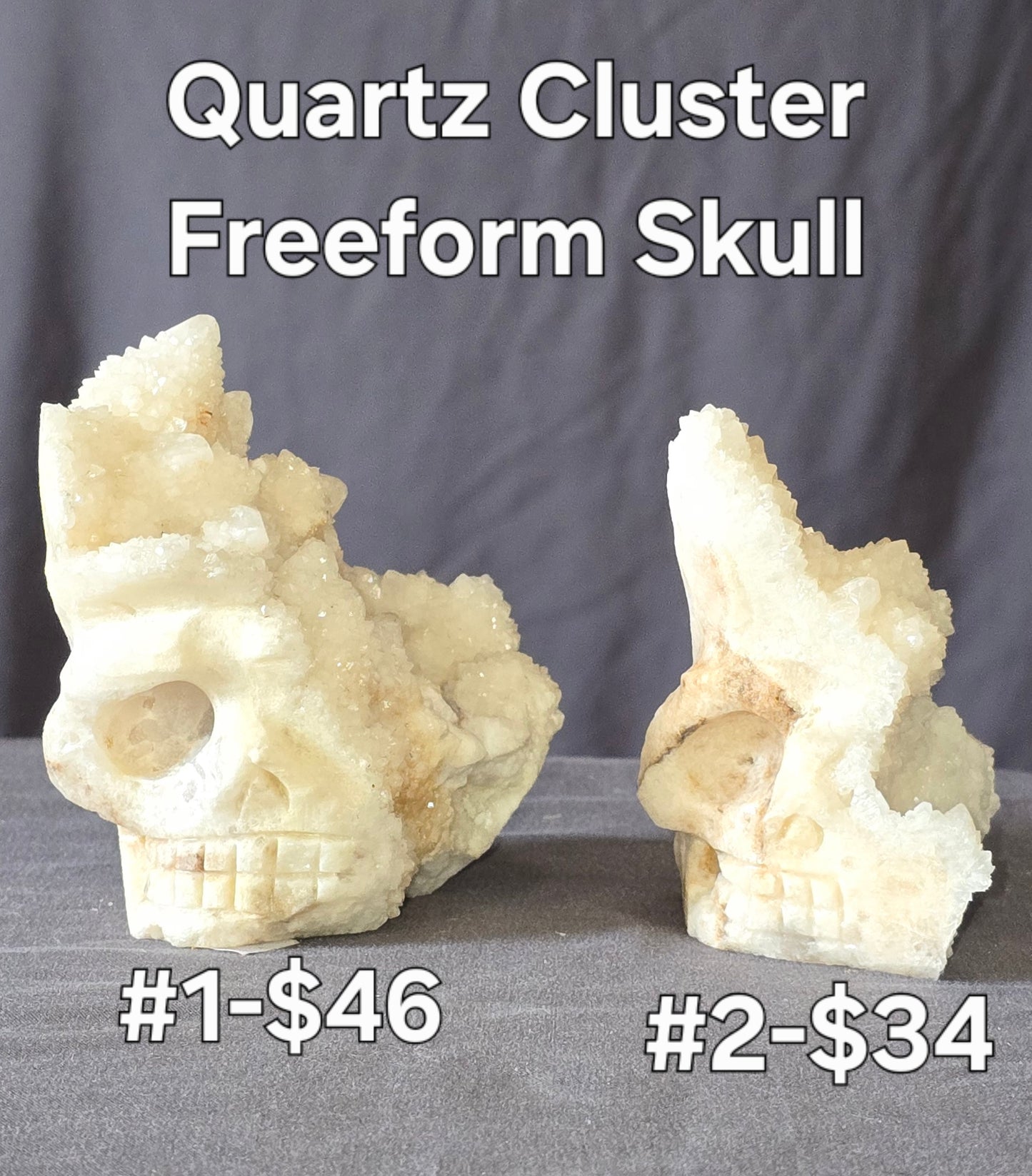 S0426 Quartz Cluster Freeform Skull