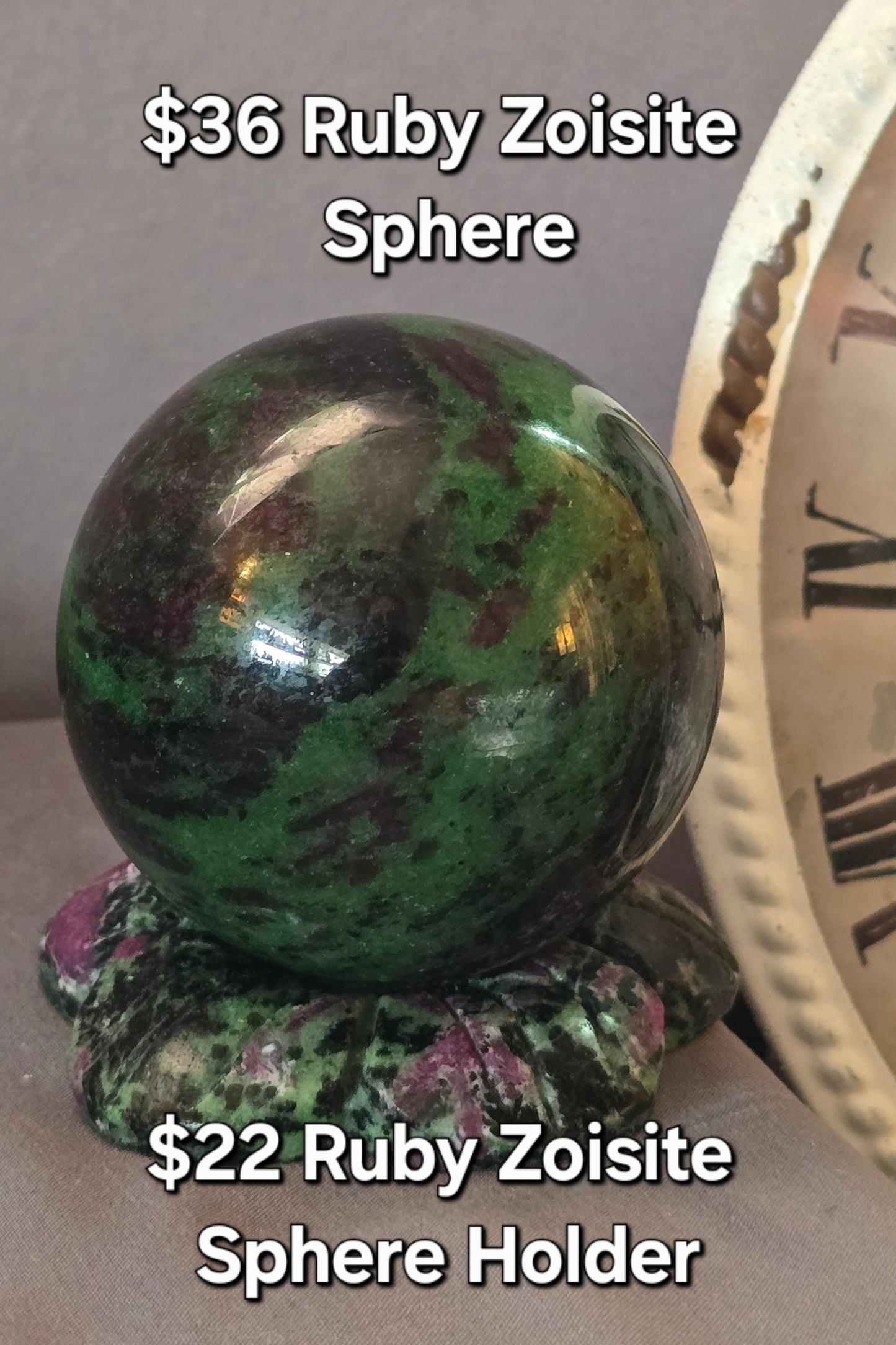 Ruby Zoisite Sphere