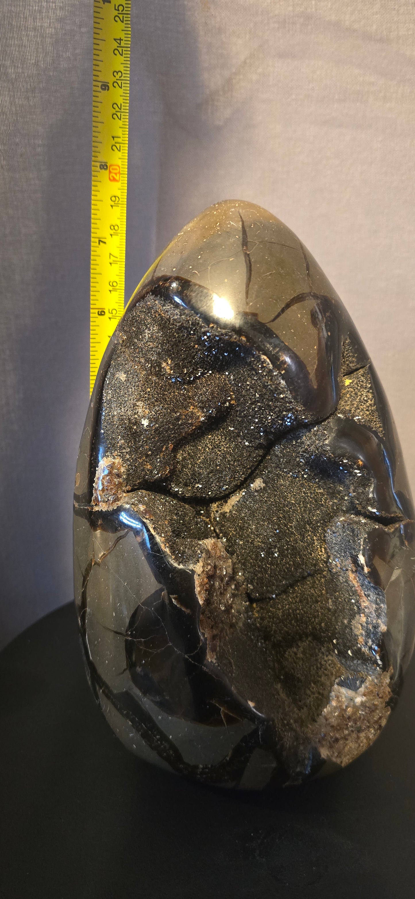 S0381 Septarian Druzy Egg