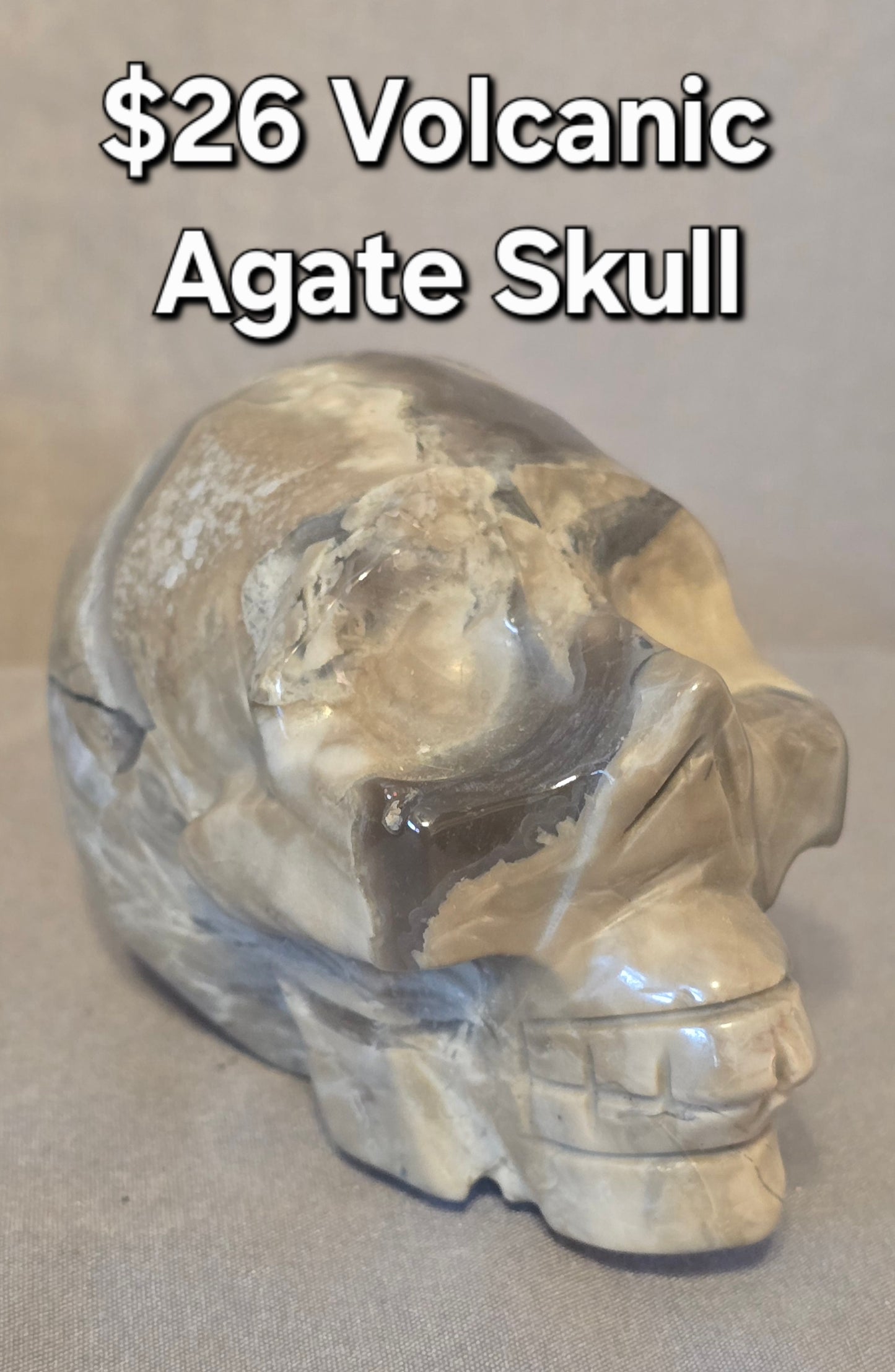 Volcanic Agate Skull