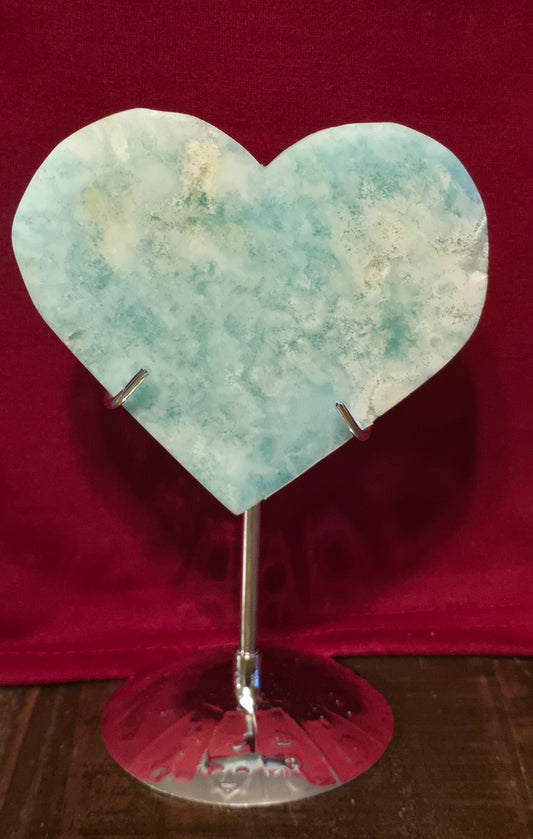 S0088 Hemimorphite Heart & Stand