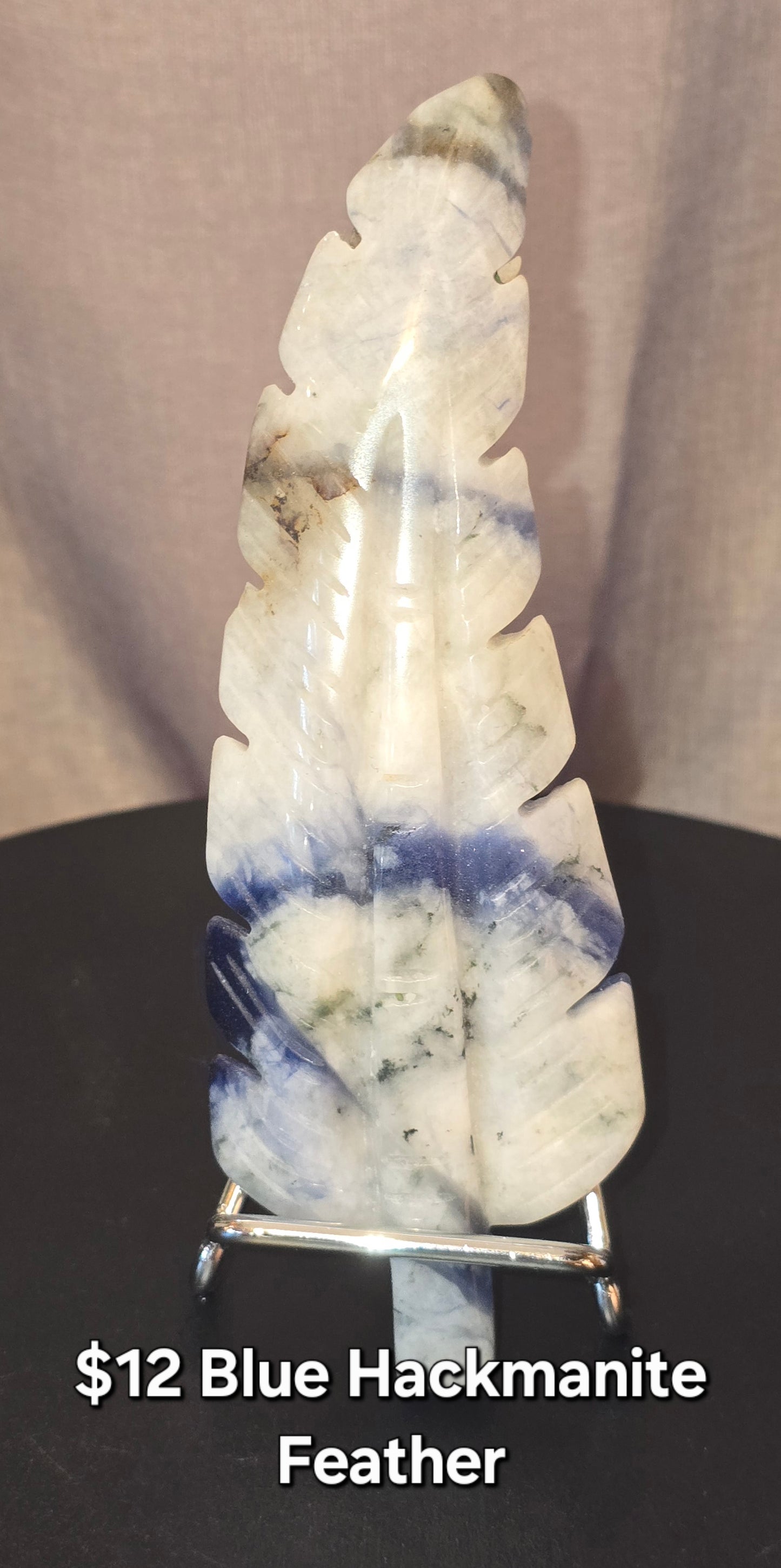 Blue Hackmanite Feather