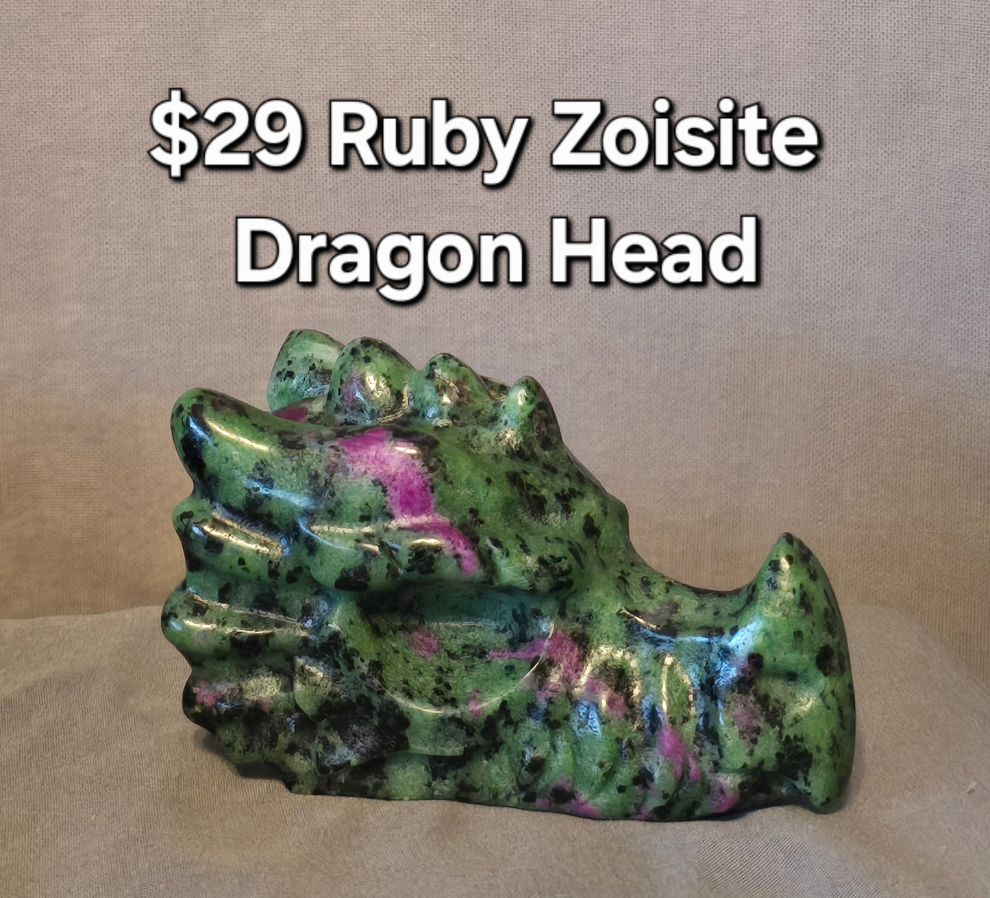 Ruby Zoisite Dragon Head