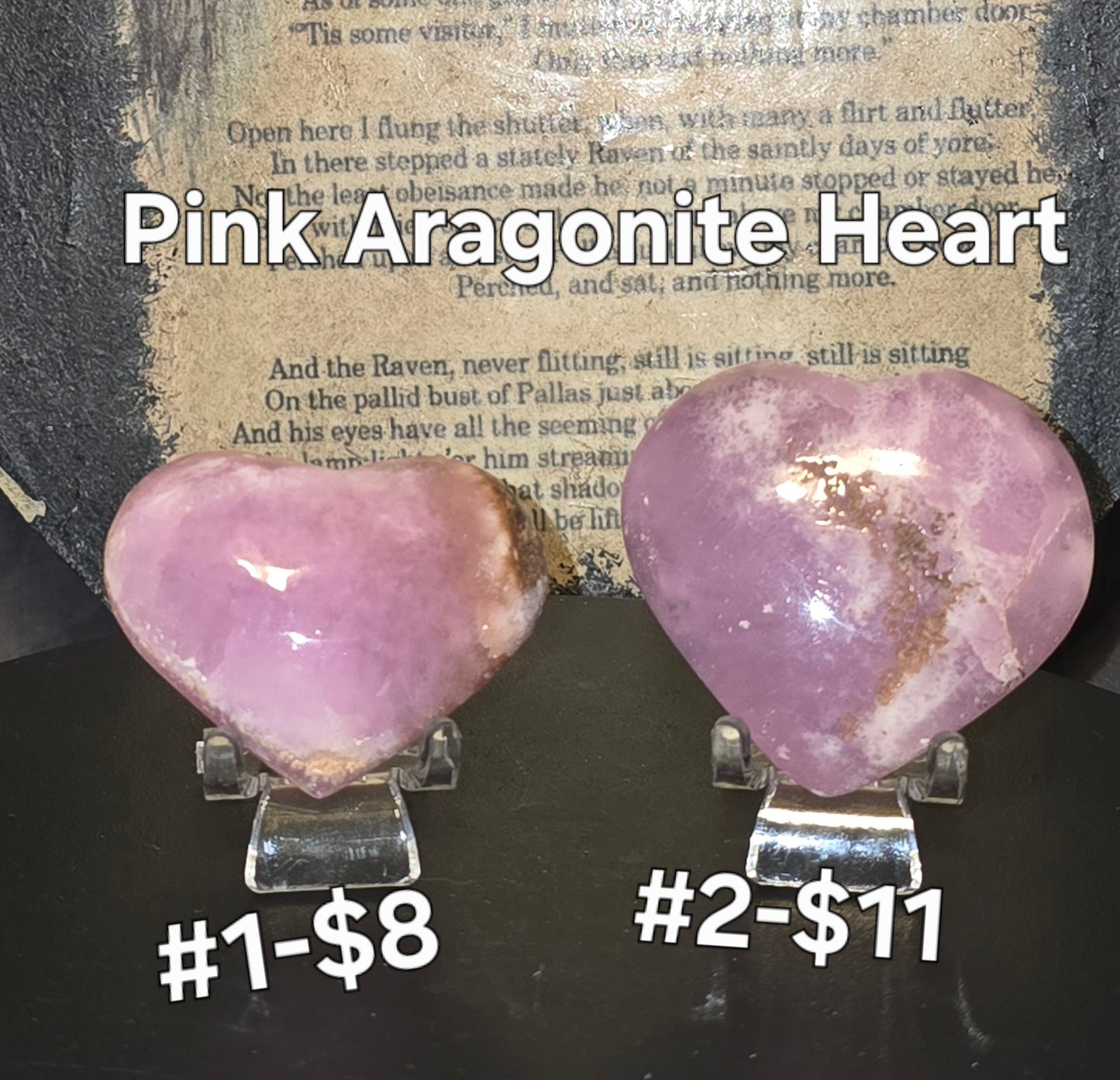S0180 Pink Aragonite Heart